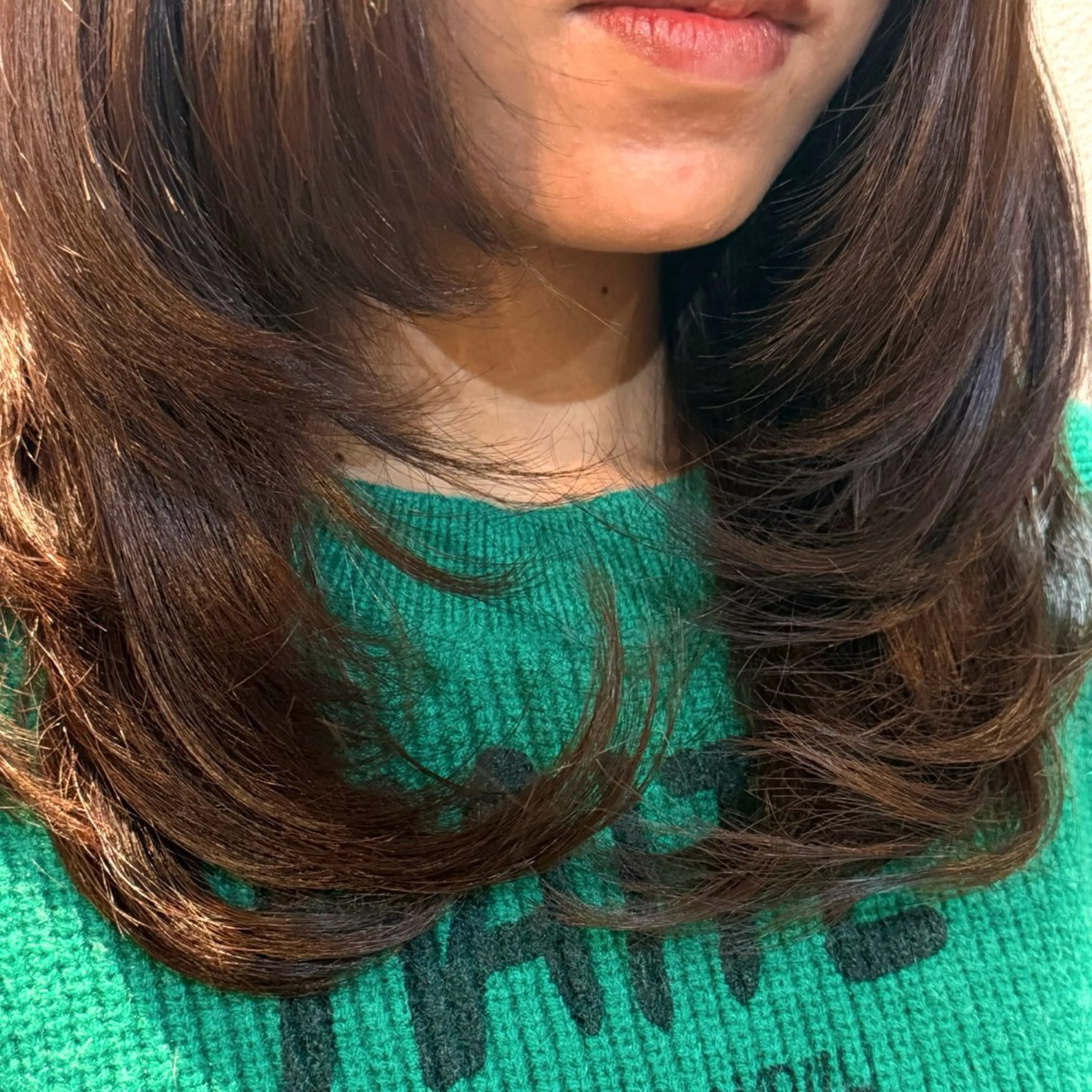 セミロング ハッシュカット レイヤーカット カット ヘアカラー MIKA💫 艶髪/透明感カラーのヘアスタイル