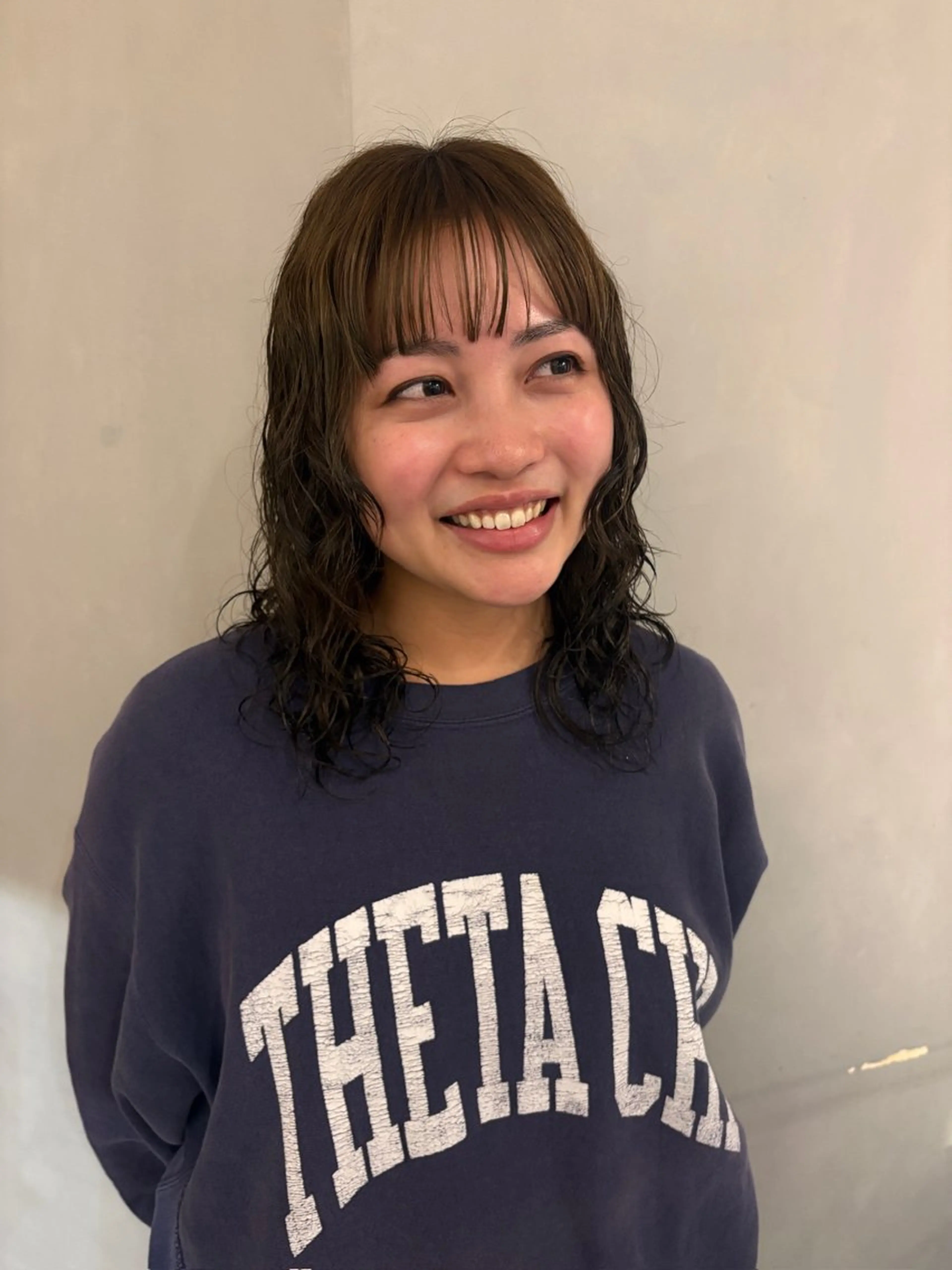 ミディアム カット ヘアカラー パーマ パーマ/ボブ,ロング ヤマシタミウ🌀のヘアスタイル