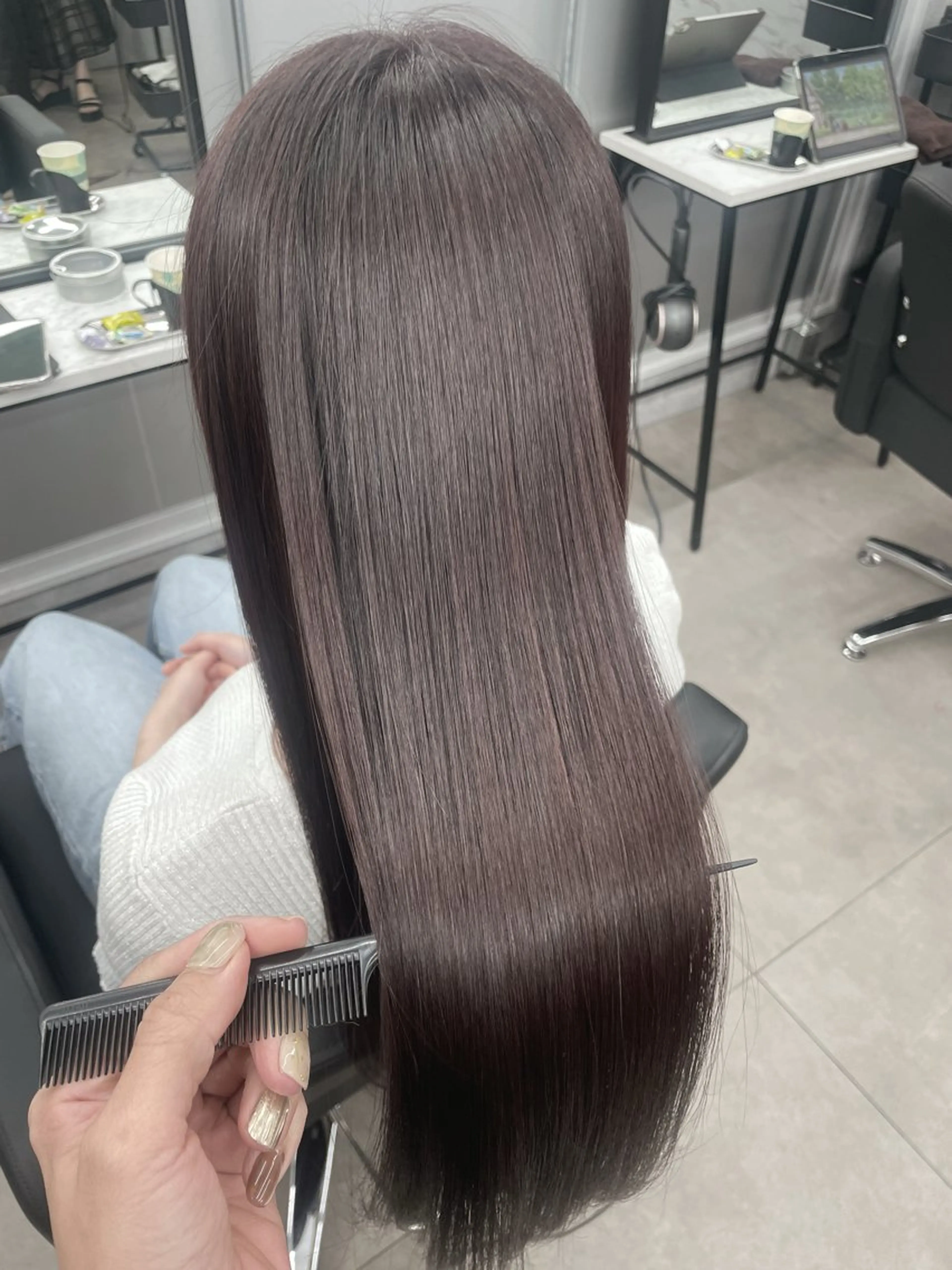ミディアム カラー ヘアアレンジ カット ヘアカラー トリートメント ヘッドスパ ヘアセット 髪質改善/縮毛/新宿 🫧SUZUKA🫧のヘアスタイル
