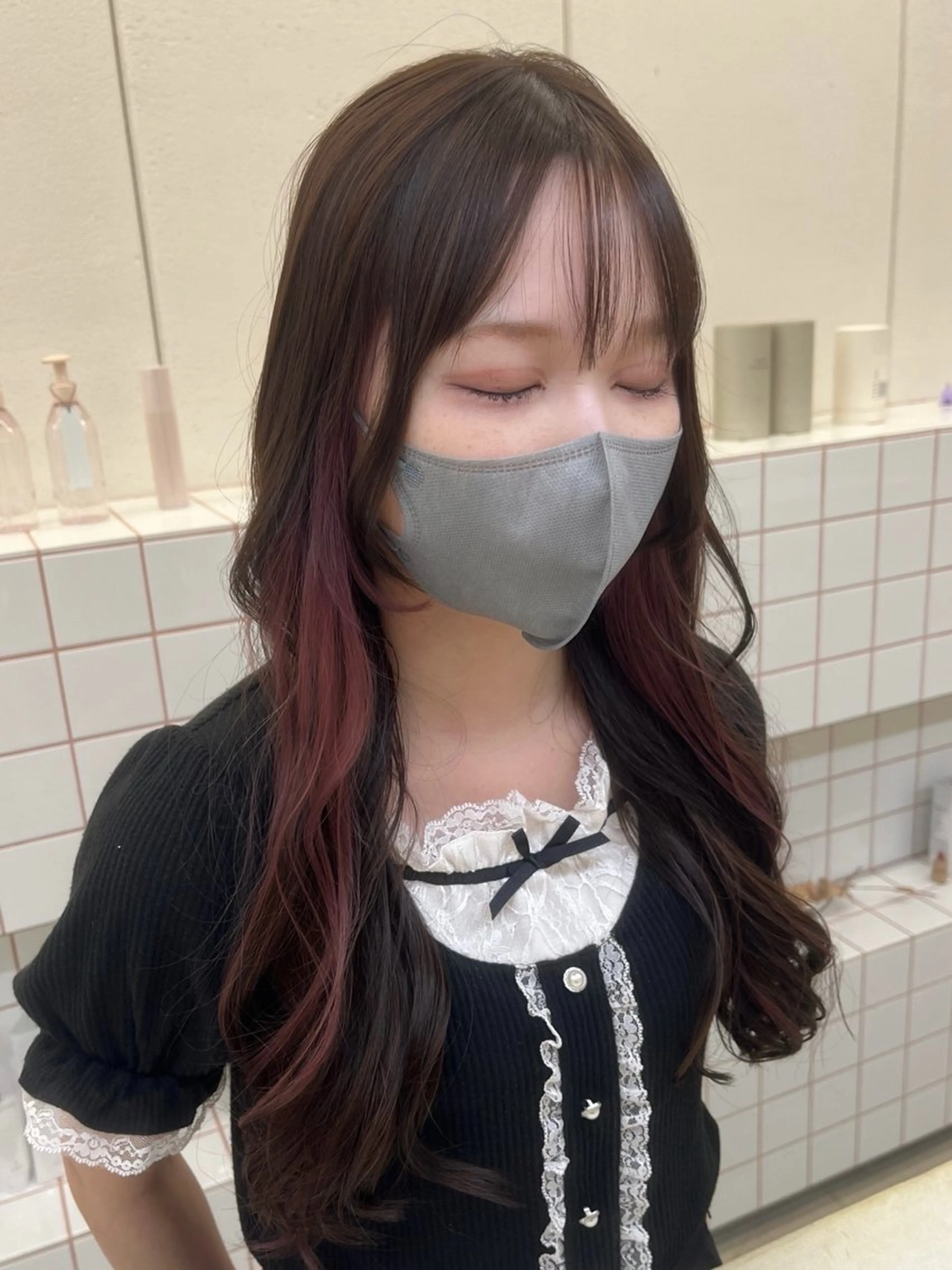 ロング ヘアカラー トリートメント 🌼花屋併設🌼 木下奈々望のヘアスタイル