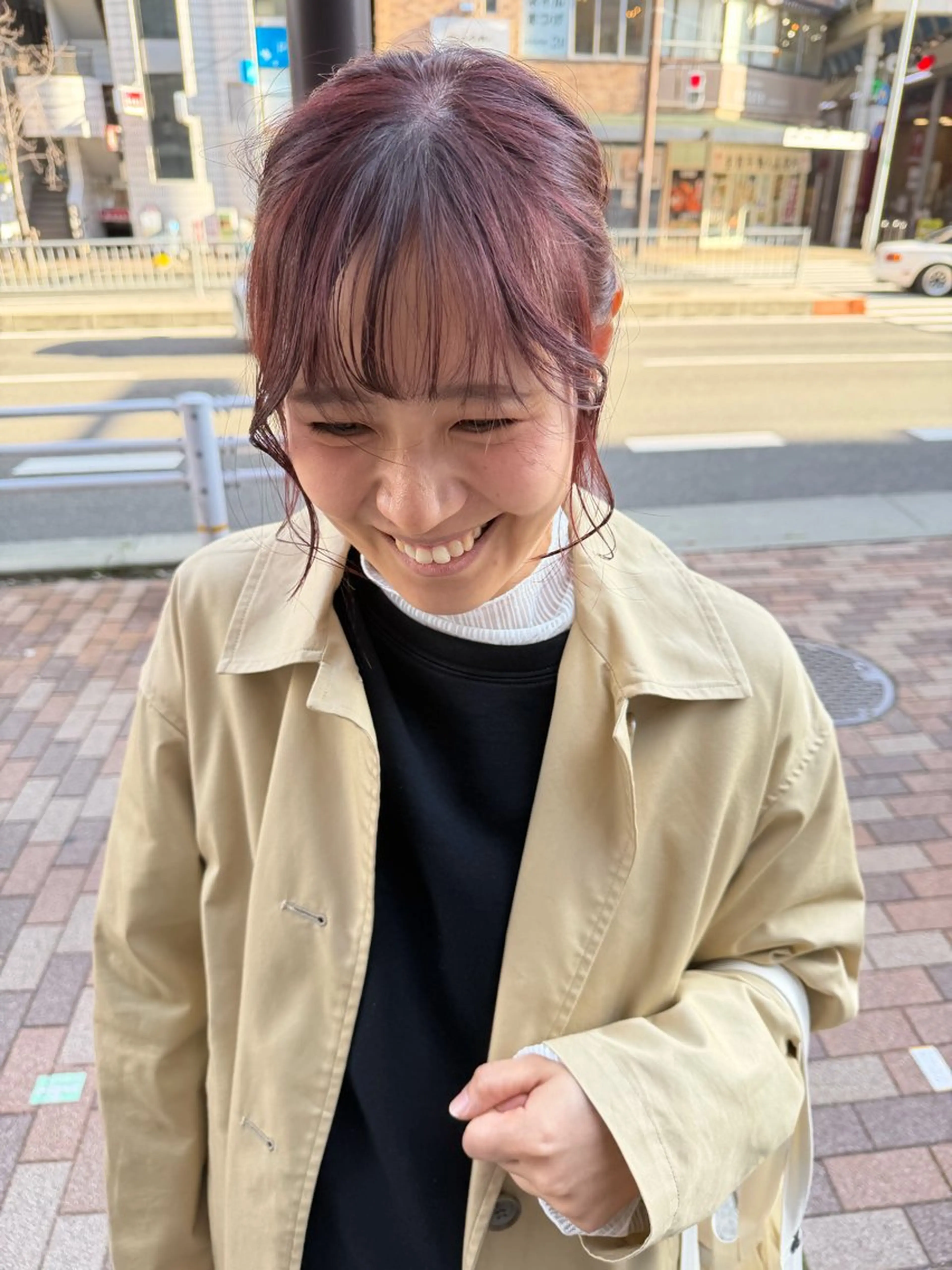 ミディアム カラー 堀岡 さやかのヘアスタイル