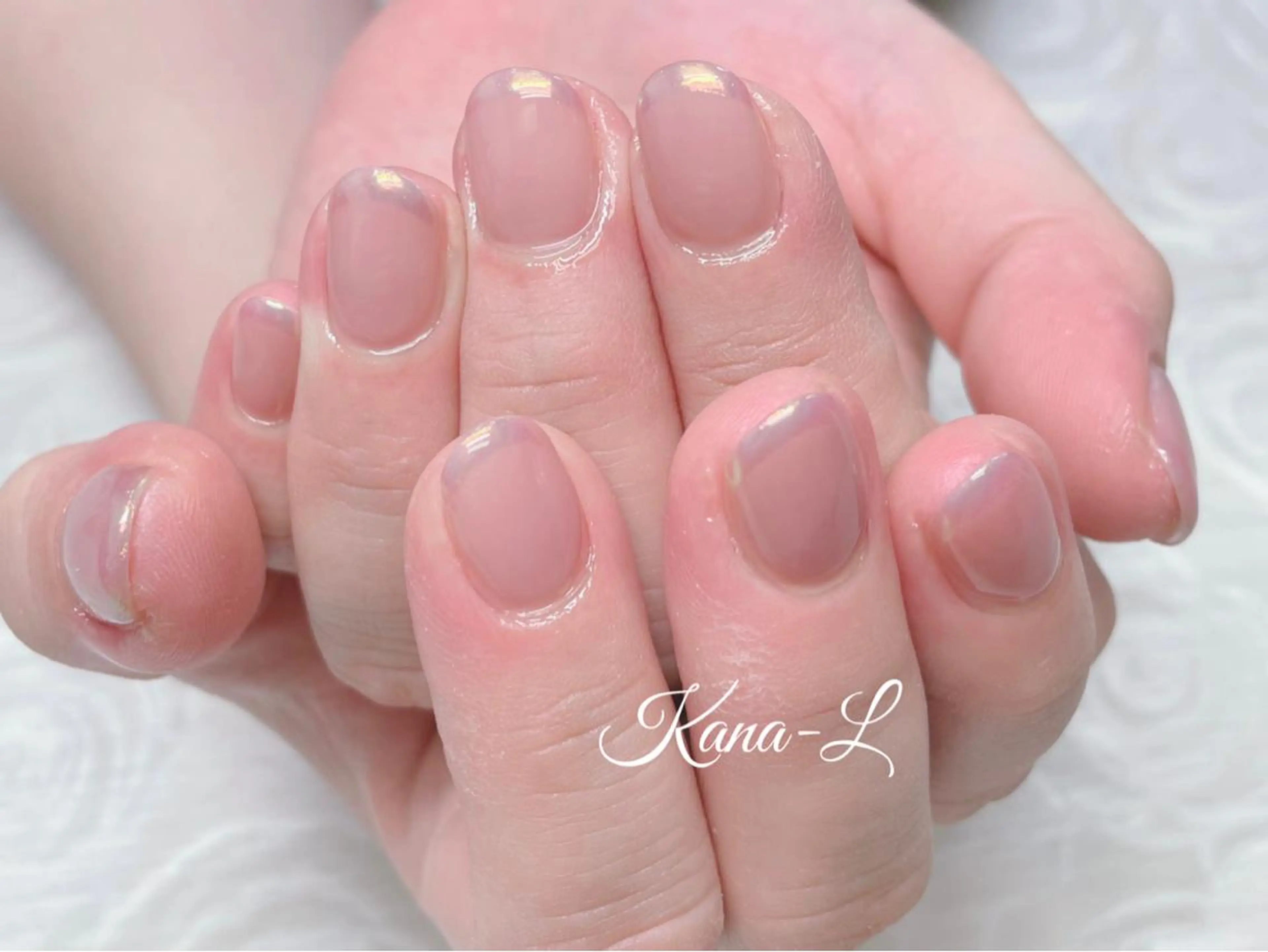 カラー ネイル ピンクカラー オーロラネイル フレンチネイル ジェルネイル パラジェル 芦辺 香奈のネイルデザイン