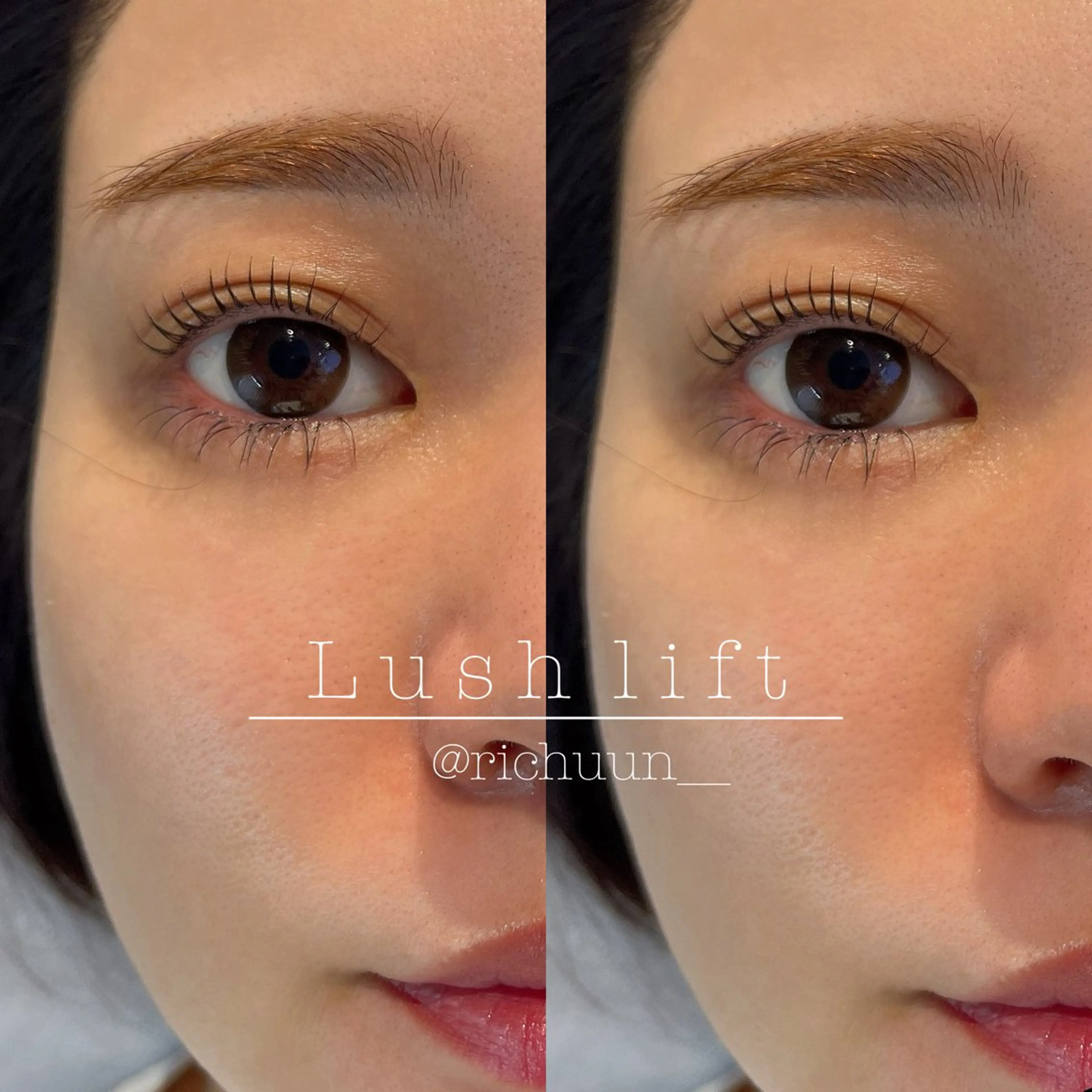 パリジェンヌラッシュリフトorまつげパーマ（上）+まつげケアの写真