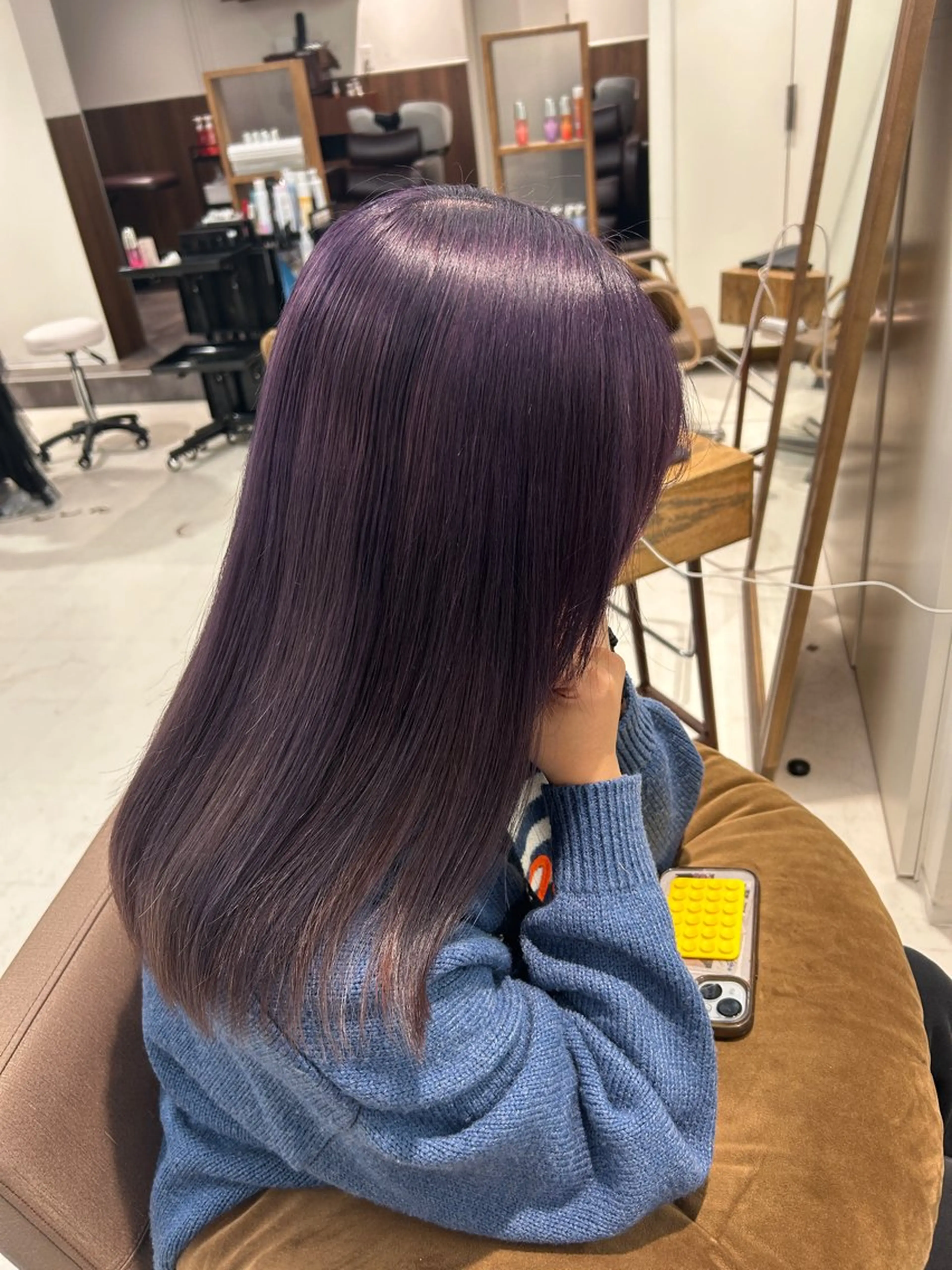 ミディアム カラー カット ヘアカラー トリートメント ハイトーン/エクステ /🎀YUINA🎀のヘアスタイル