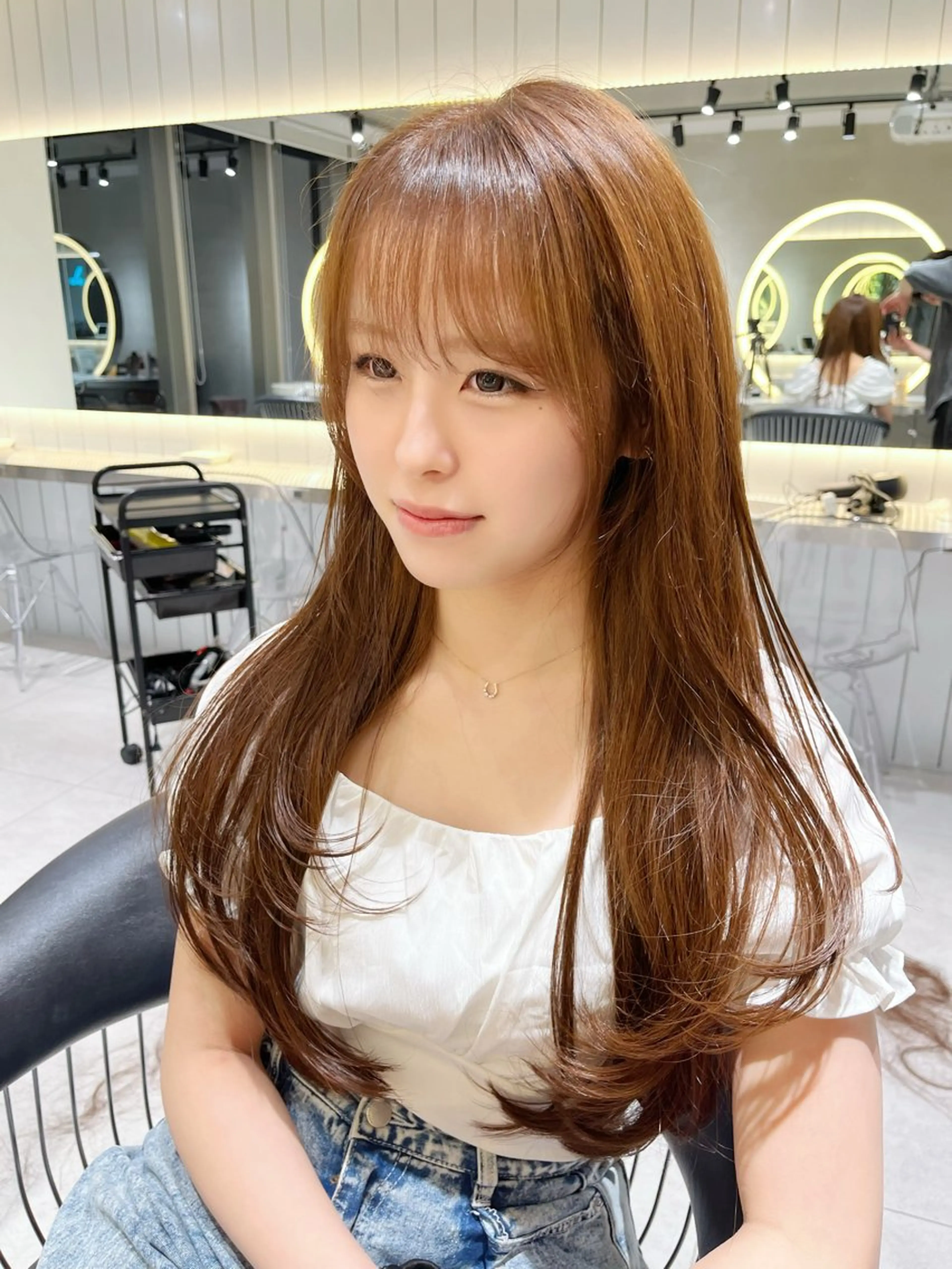 ロング カラー カット ヘアカラー トリートメント レイヤー/髪質改善 /くびれショート加納のヘアスタイル