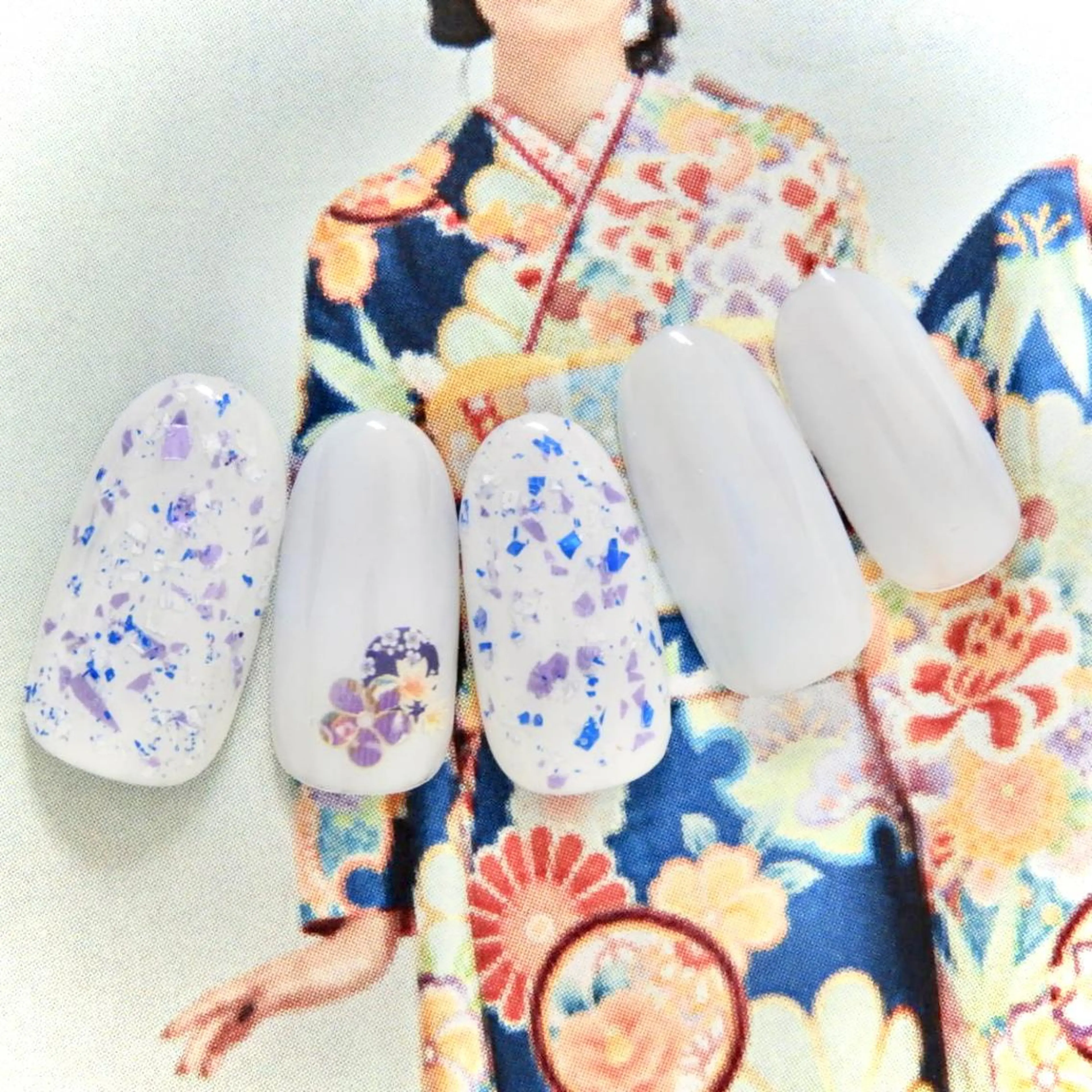 ネイル 成人式 ハンドネイル crescent所属・crescent クレセント清原のネイルデザイン