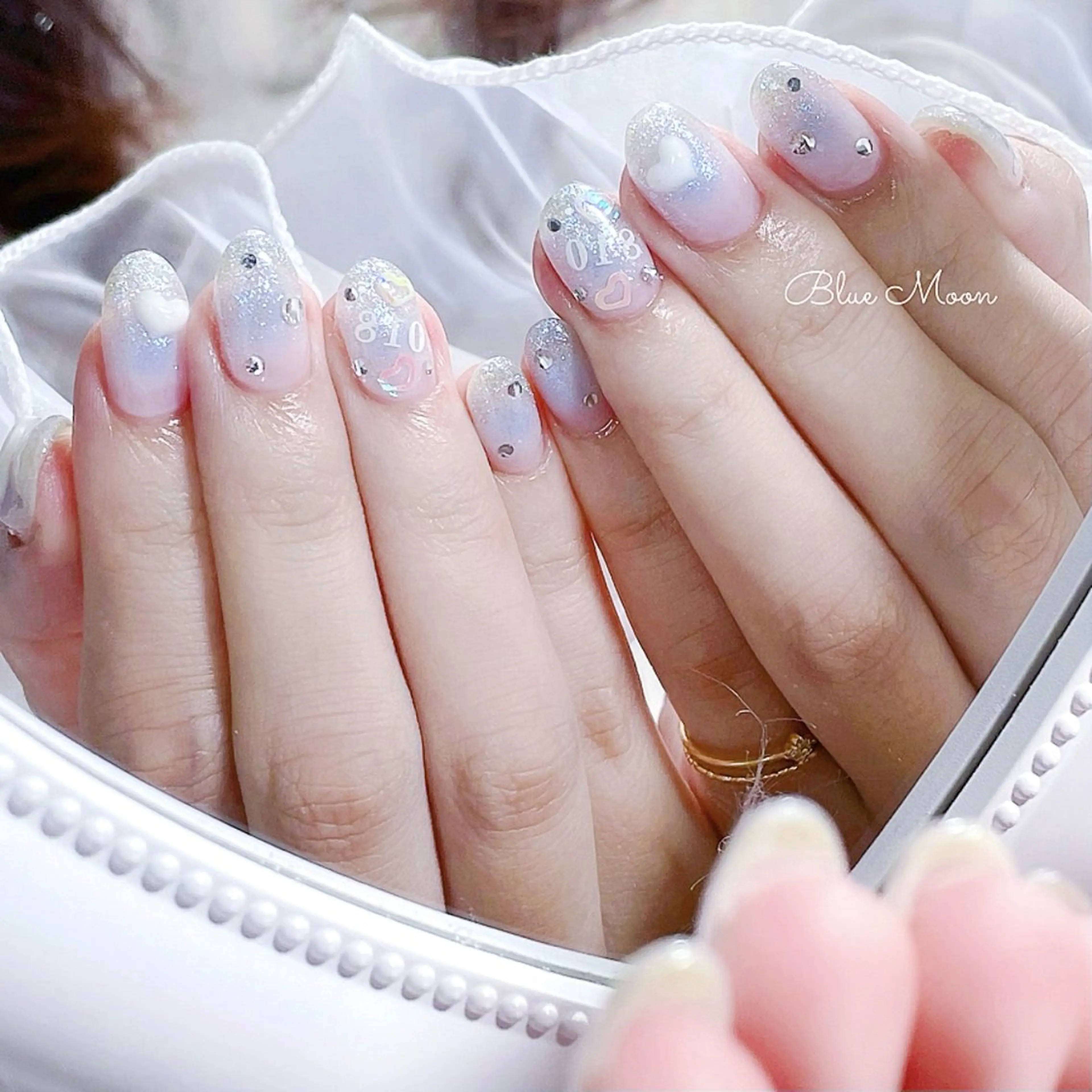 ネイル ハート ハンドネイル フットネイル ハンドケア nail salon Blue Moonのネイルデザイン