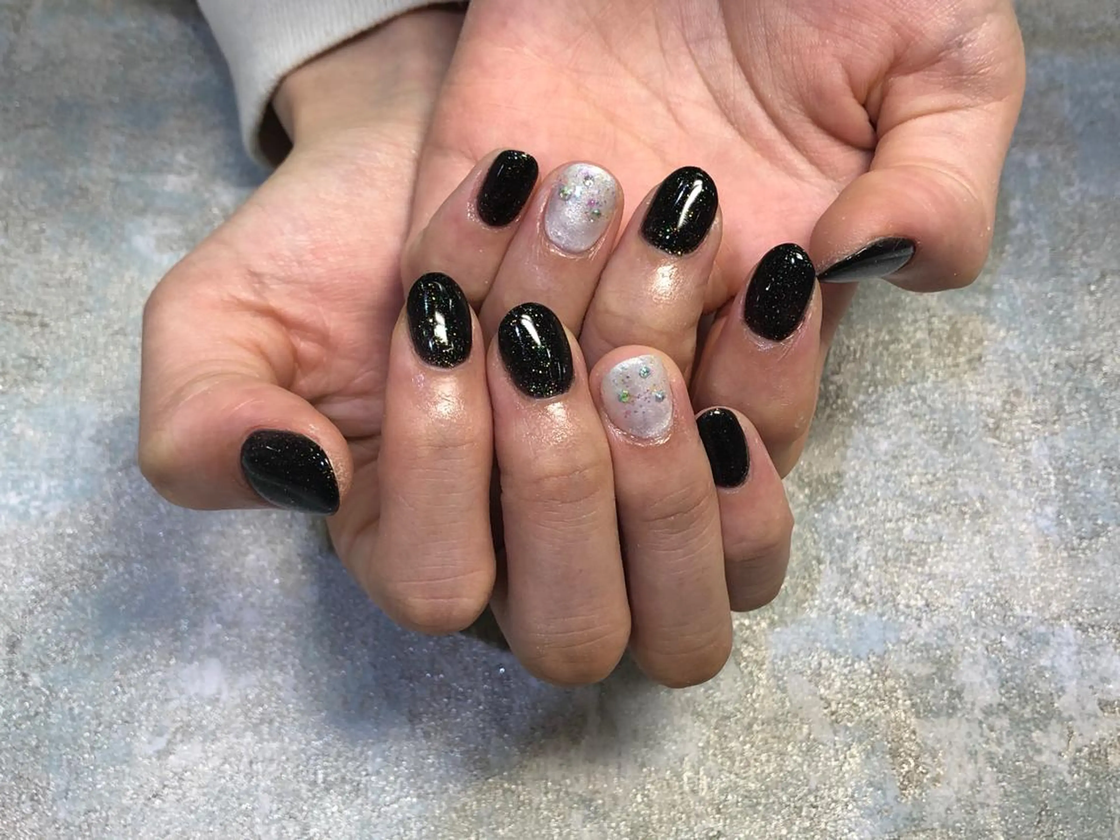 ネイル ラメ(グリッター) ワンカラーネイル ハンドネイル fairy 村居 愛香のネイルデザイン