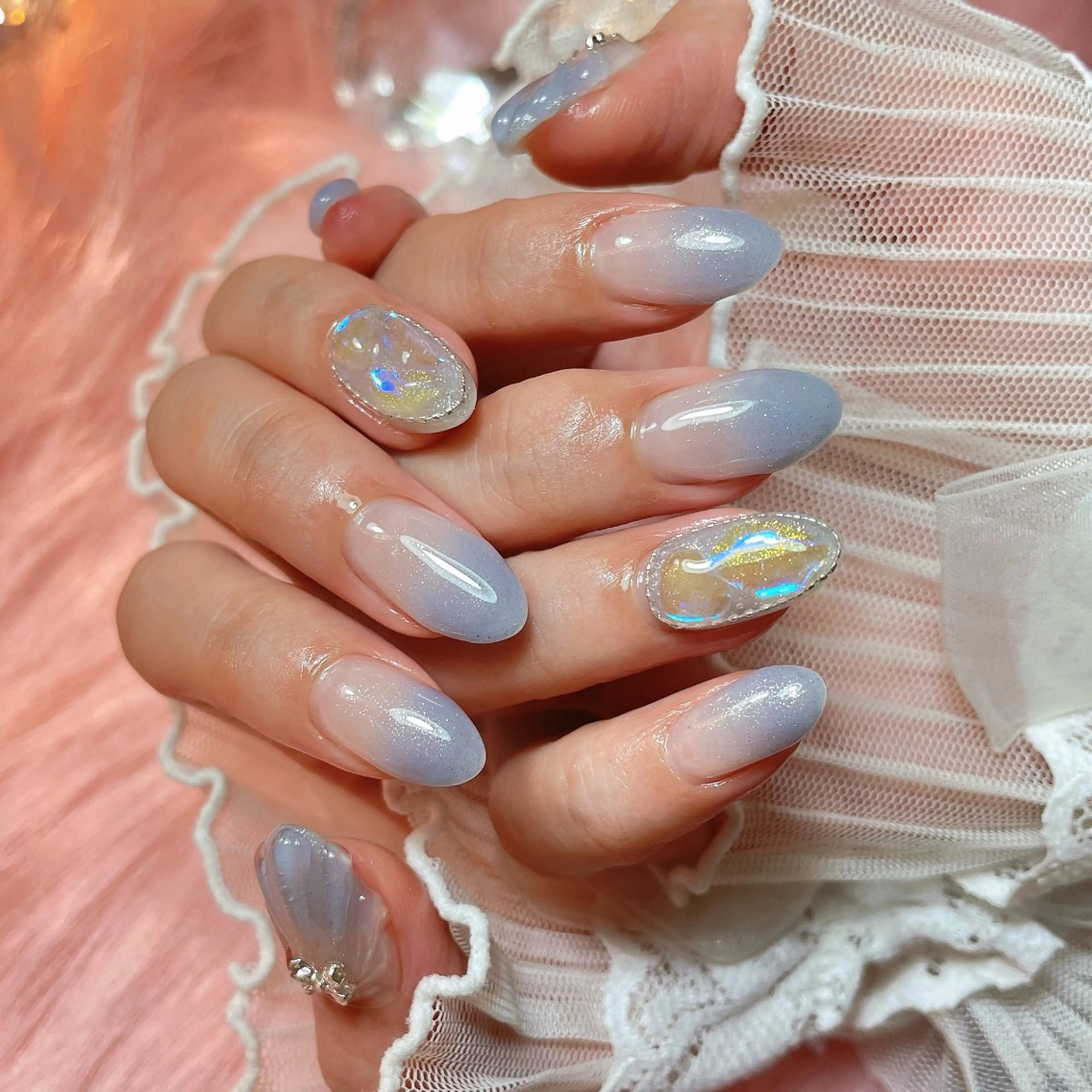 ネイル 23時まで❤︎韓国、 ワンホンネイルのネイルデザイン