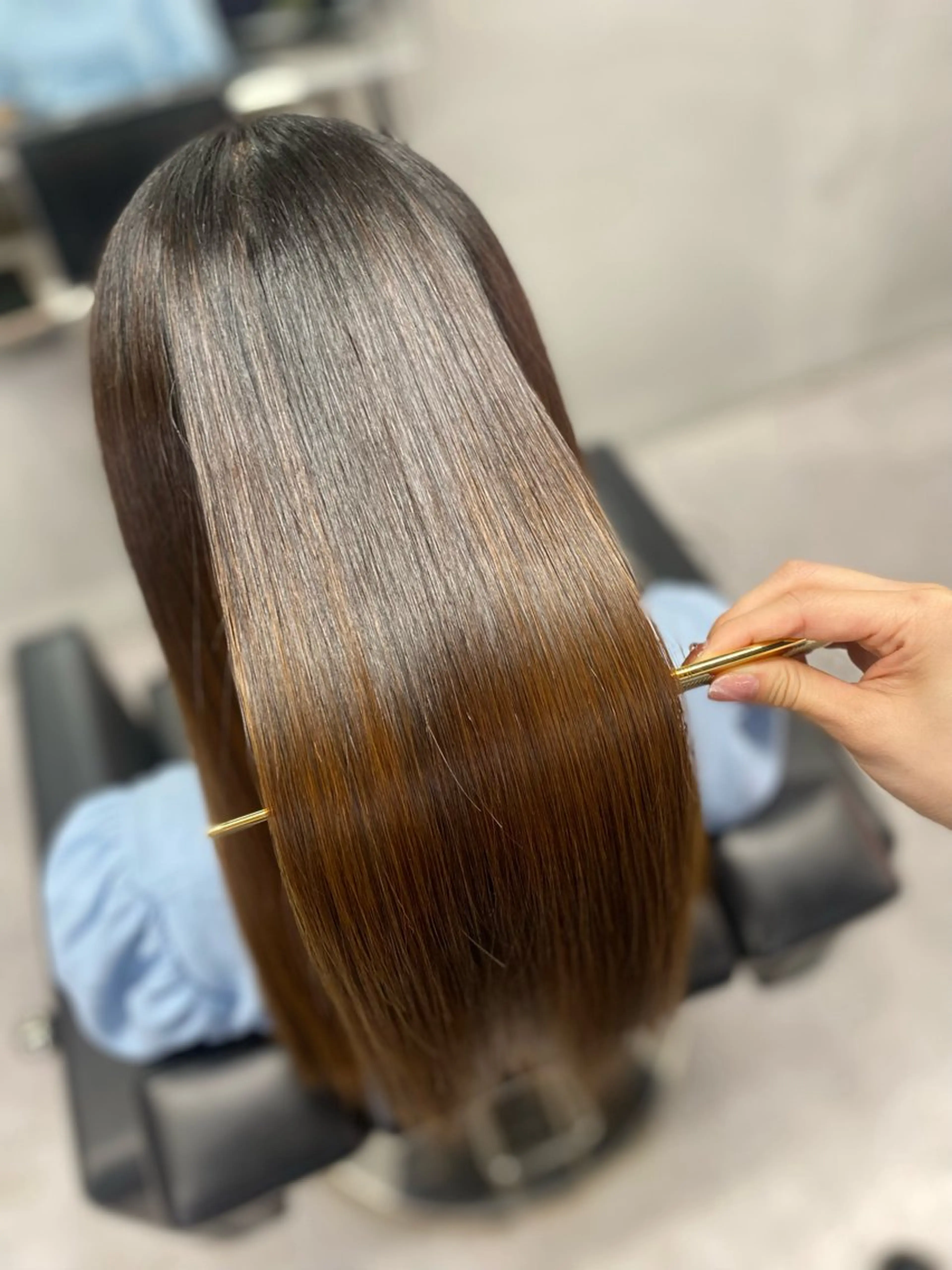 セミロング カット 縮毛矯正 トリートメント 艶髪/縮毛矯正 🫧辻野海羽のヘアスタイル