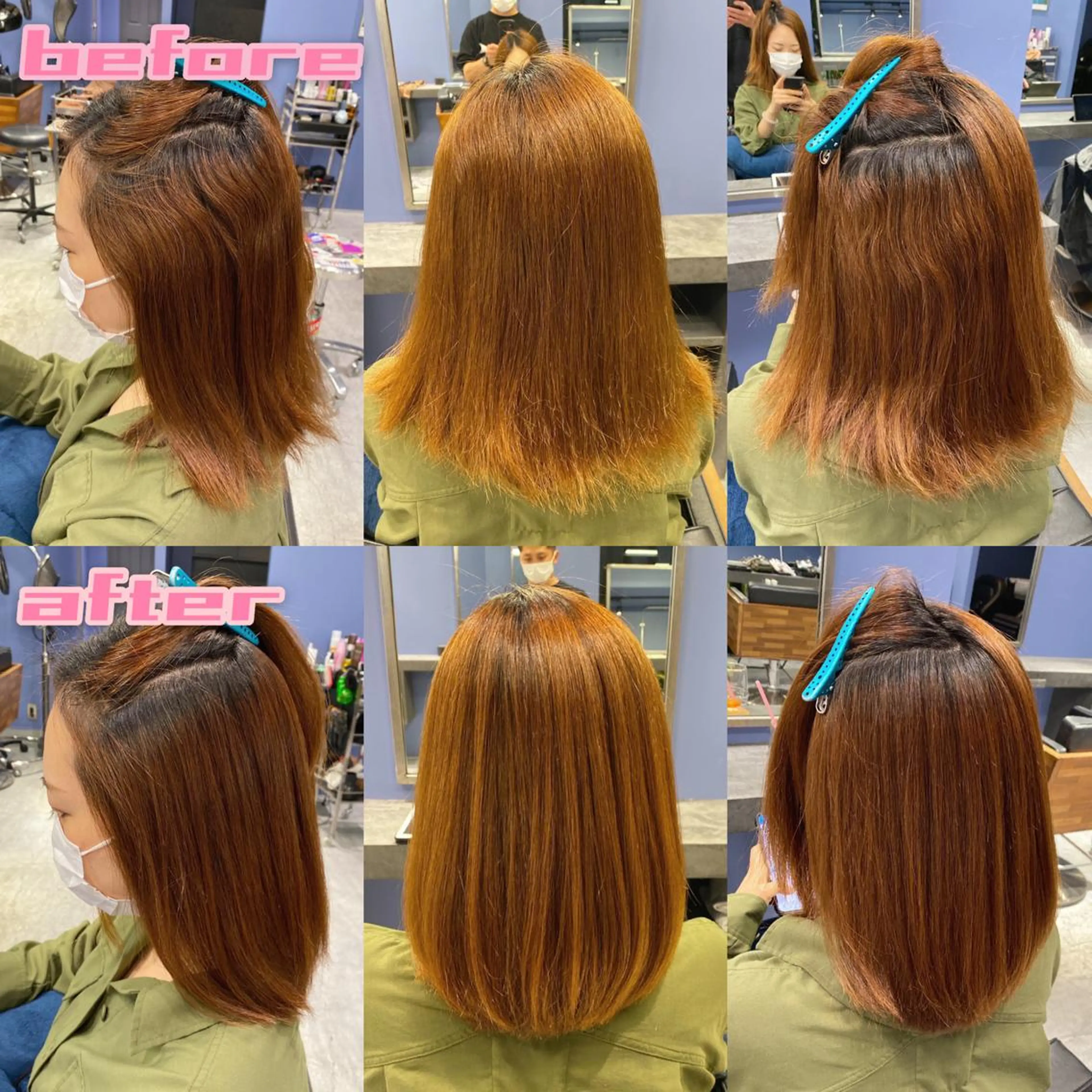 セミロング パーマ ストレートパーマ カット 縮毛矯正 トリートメント ブリーチ縮毛矯正/ デサキ ショウヘイのヘアスタイル