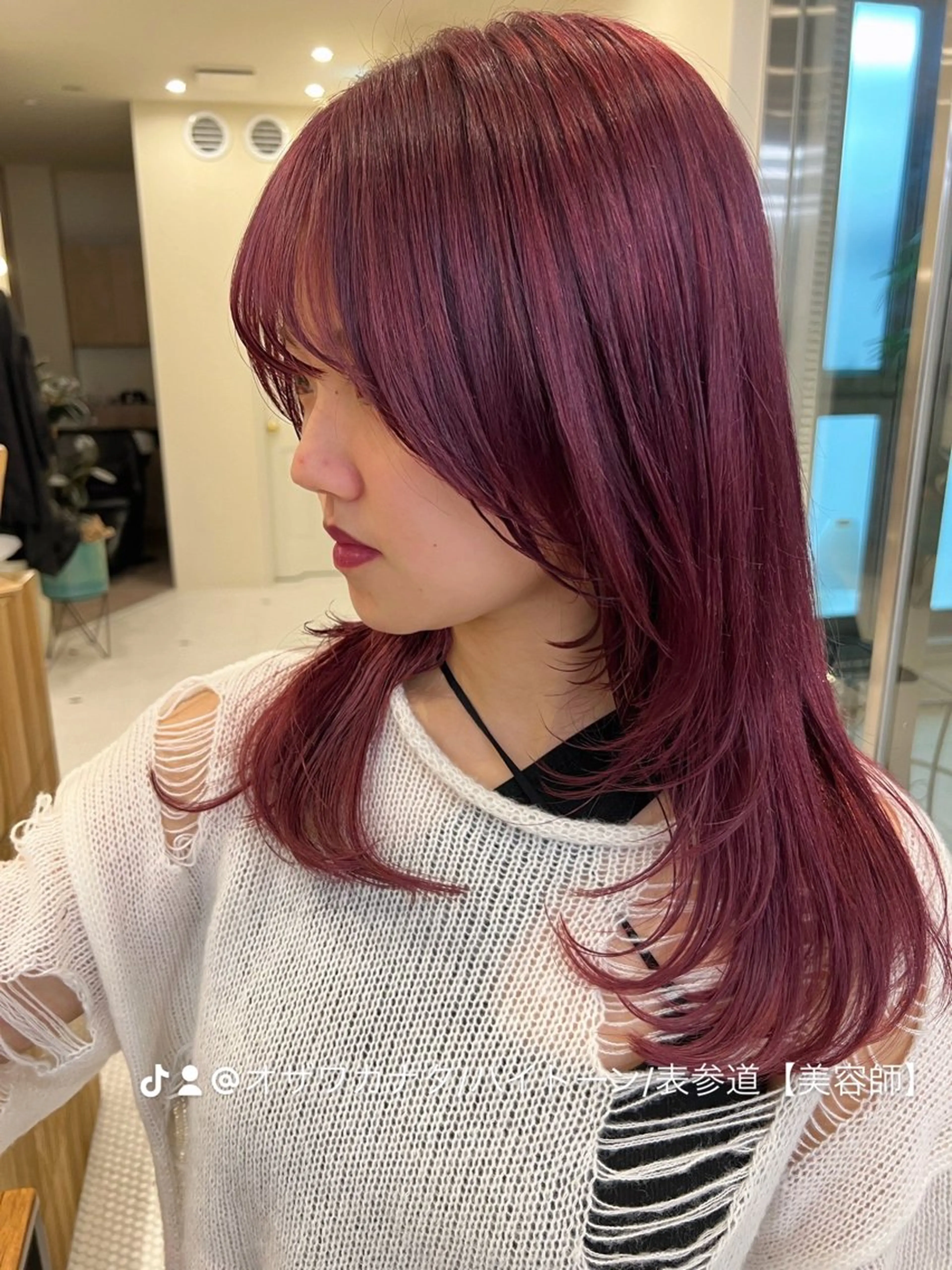 ロング カラー 韓国風ヘア レイヤーカット ロング カット belle   表参道　terrace所属・抜きっぱなしブロンド /ハイトーン/カナタのヘアスタイル