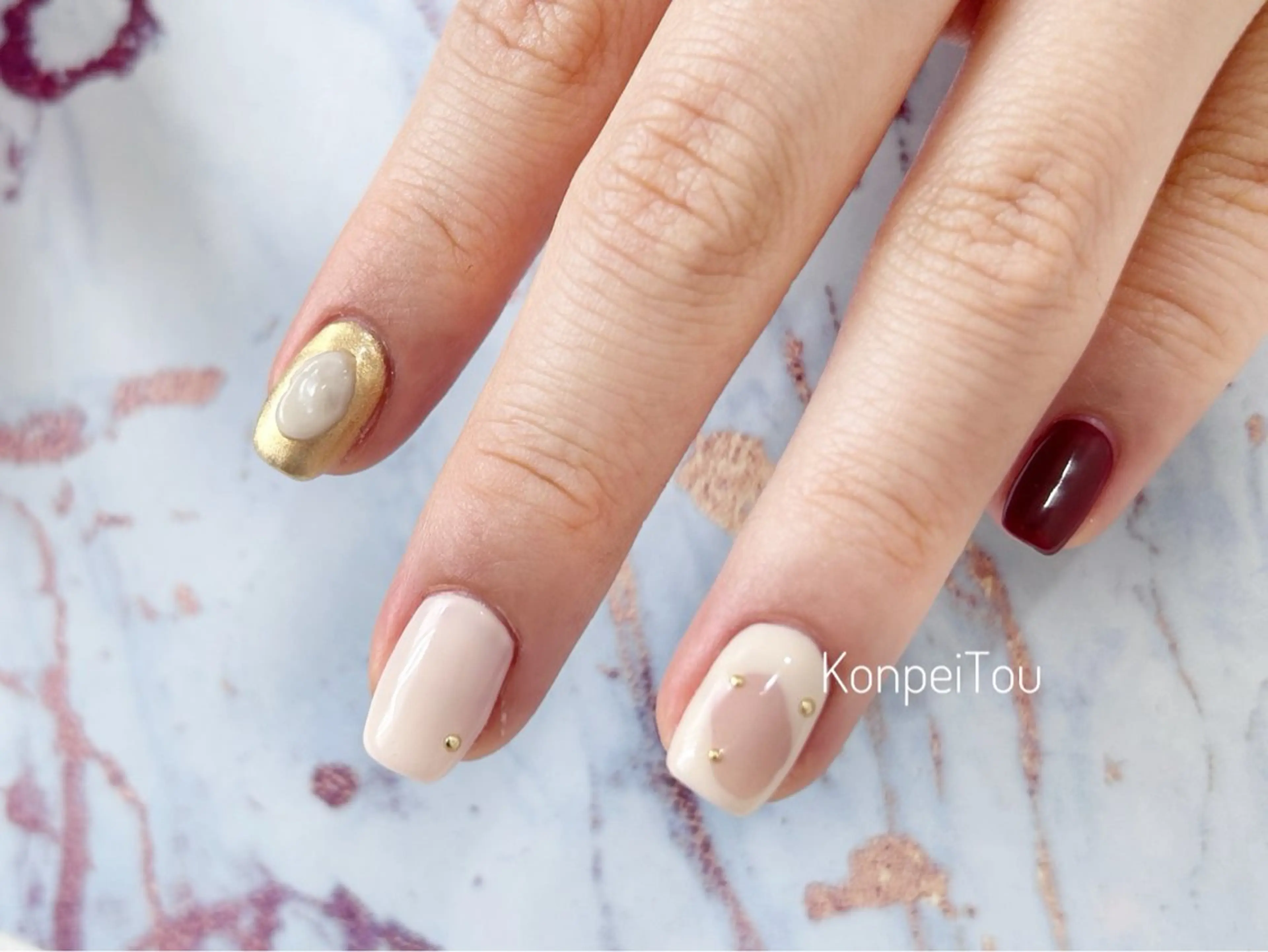 ネイル ハンドネイル おうちのネイルサロン　konpeiTou〜こんぺいとう〜所属・おうちのネイルサロン KonpeiTouのネイルデザイン