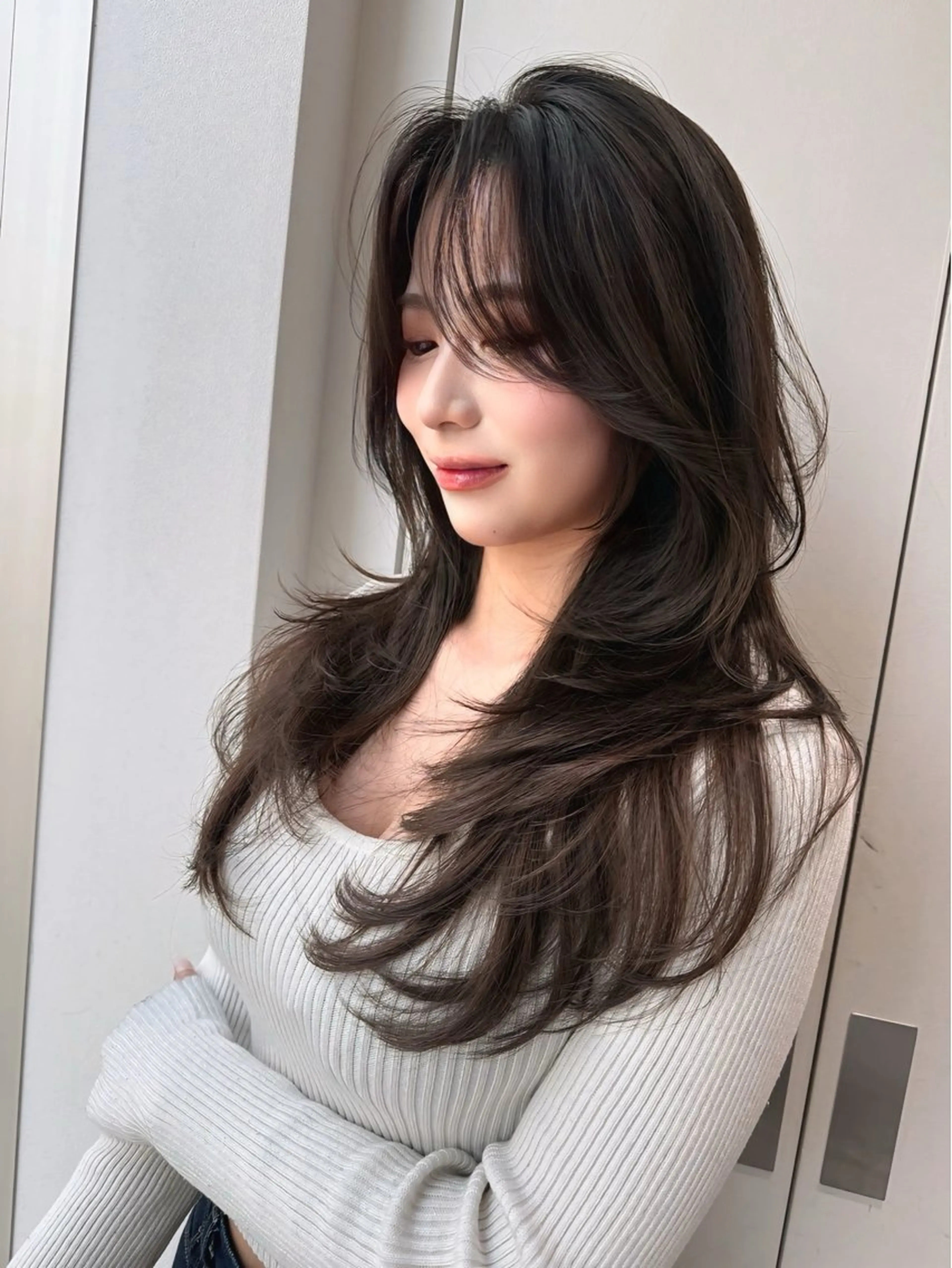 ロング カラー Lond mare レイヤーカット/韓国のヘアスタイル