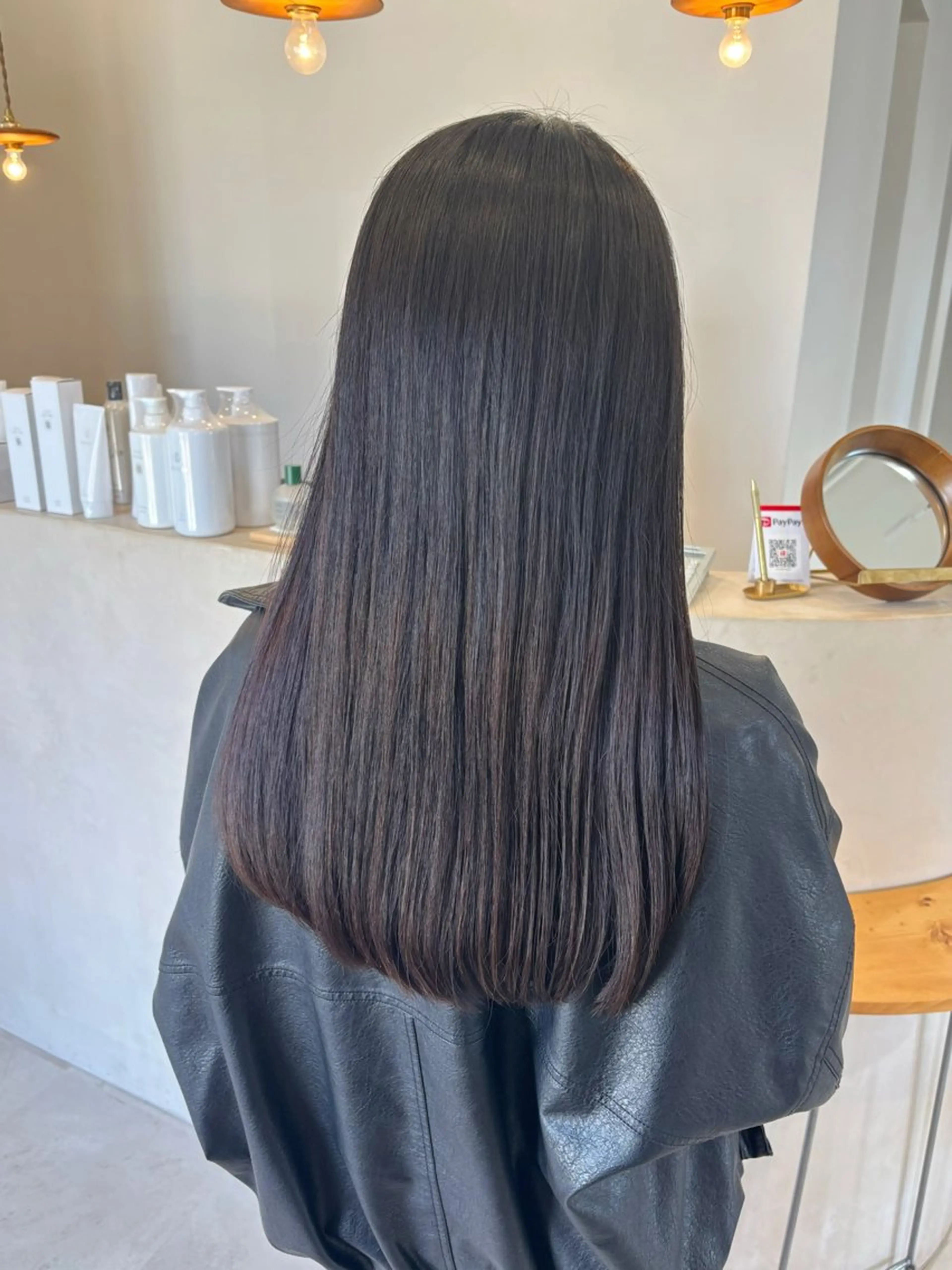 ロング カット 縮毛矯正 真弓 理沙のヘアスタイル