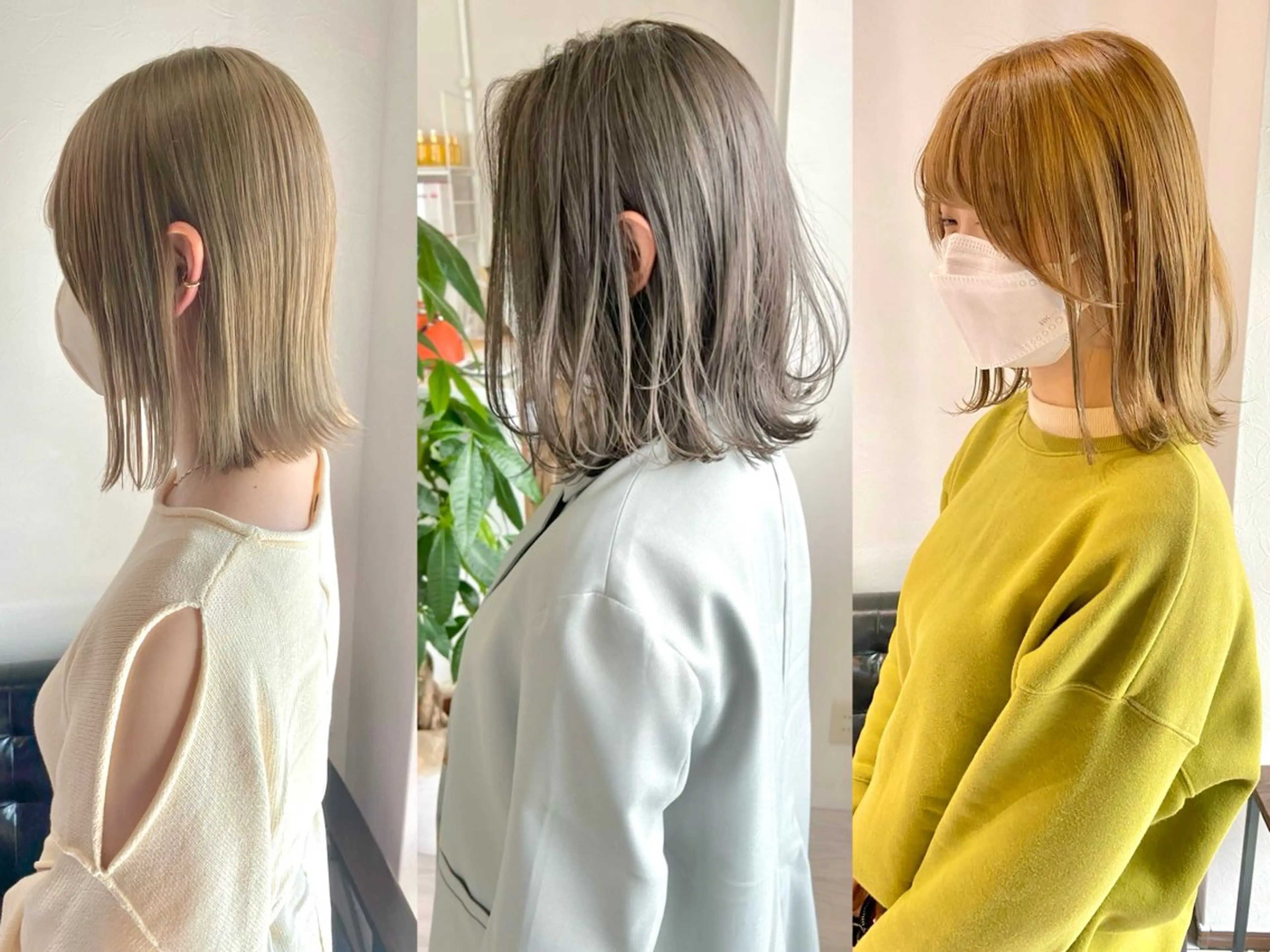 ミディアム カラー ヘアカラー トリートメント ヘアセット Rico OFFICIALのヘアスタイル