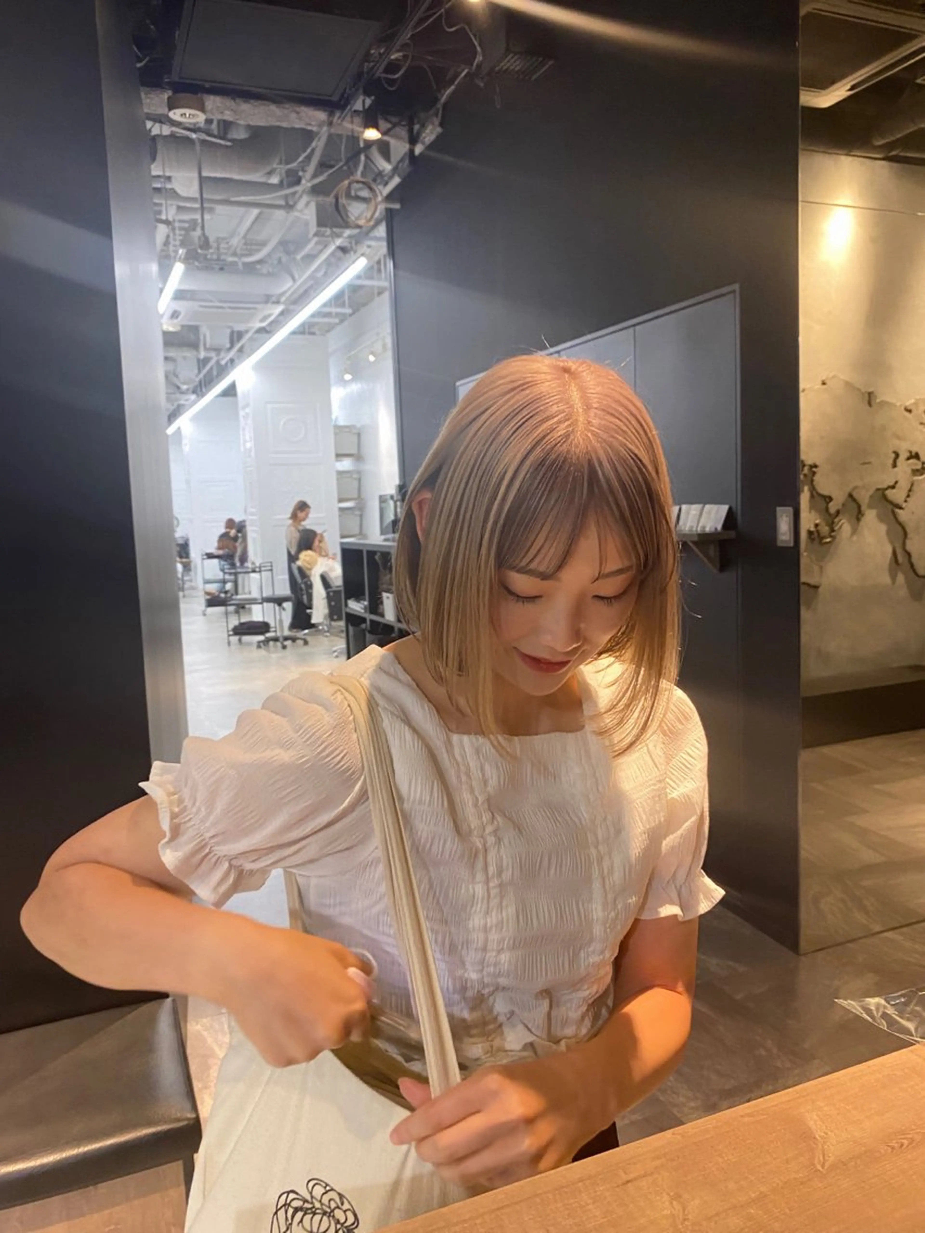 ショート カラー レイヤー/ボブ/透明 感カラー/nayuのヘアスタイル