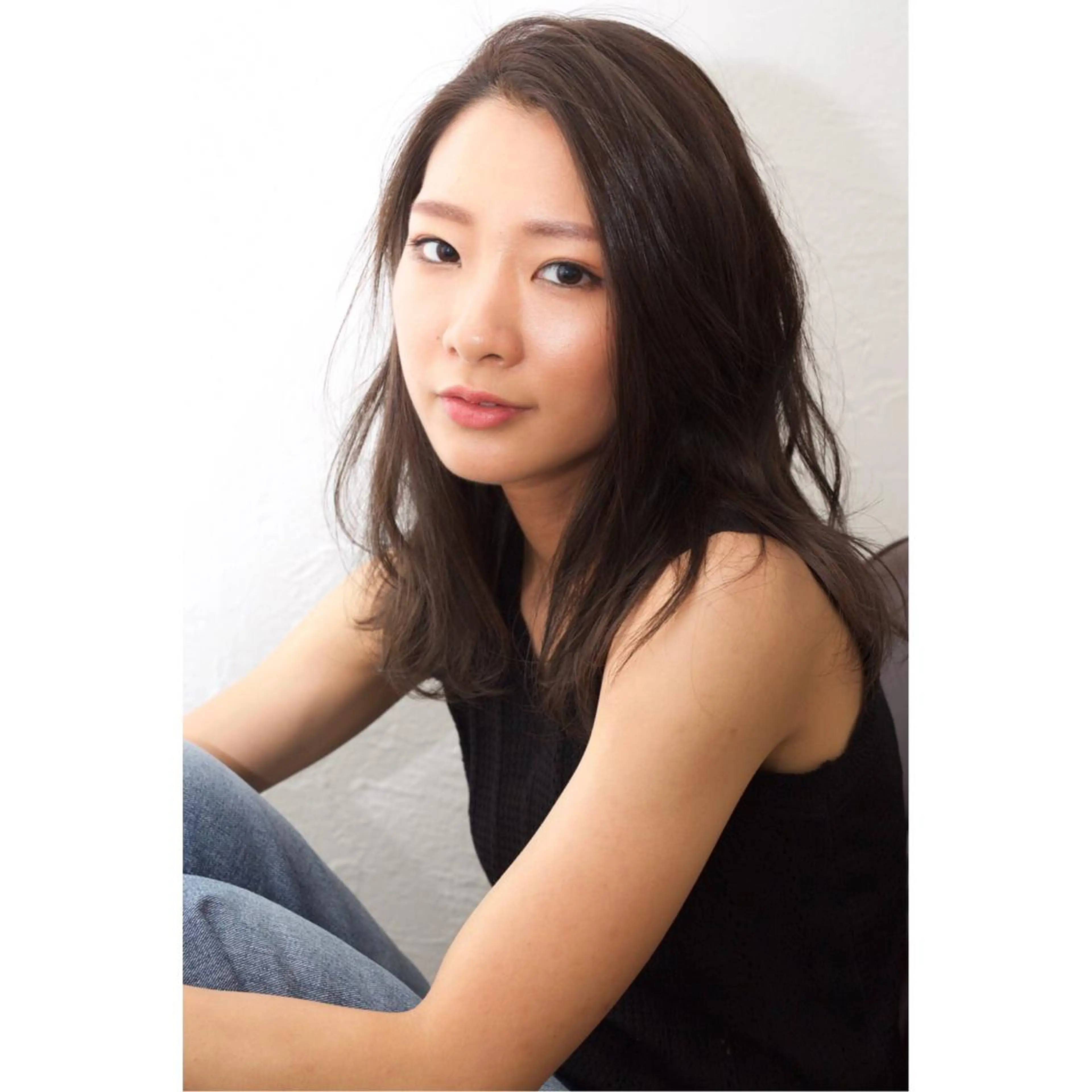 セミロング カラー カット ヘアカラー fio マナミのヘアスタイル