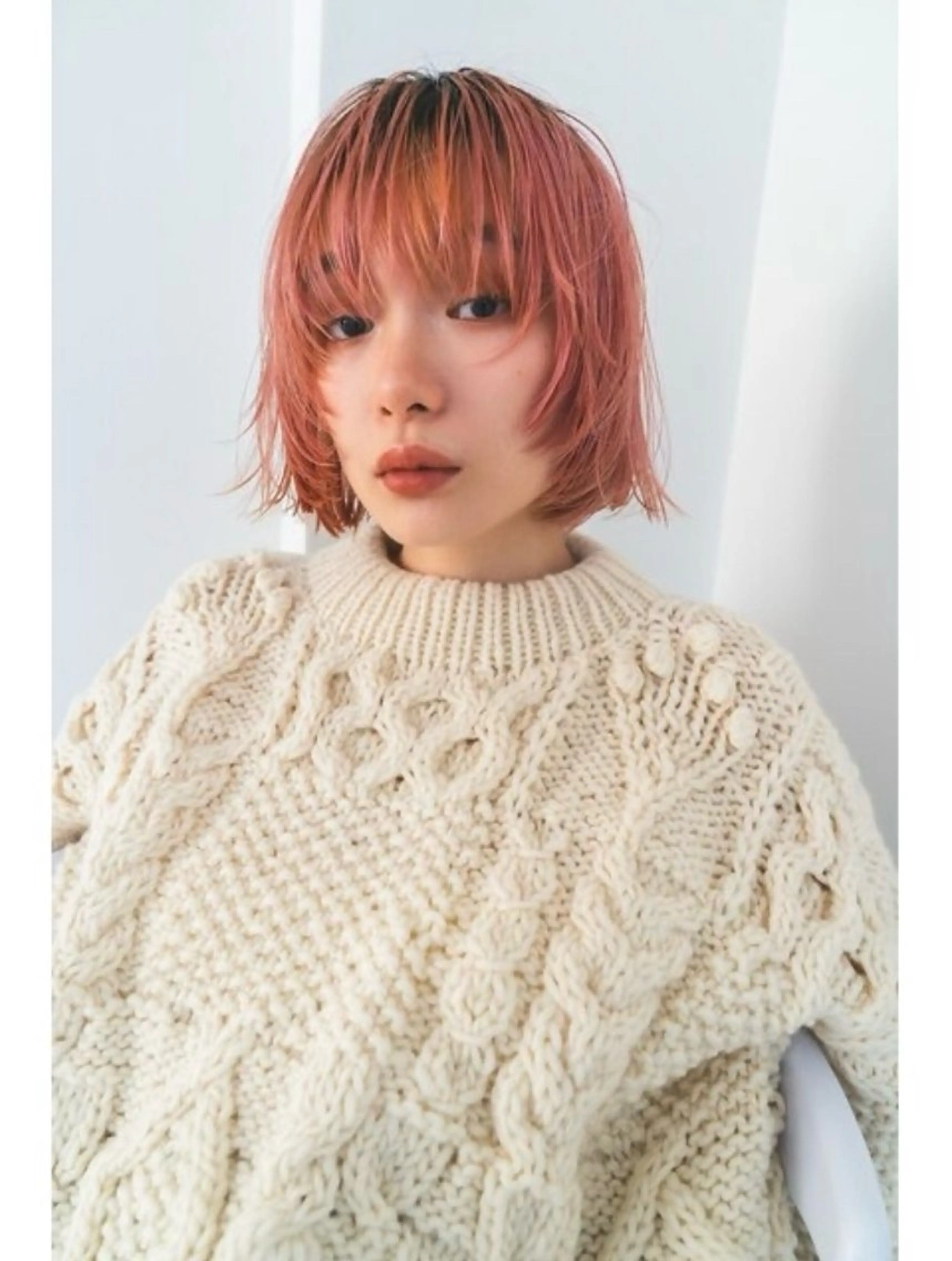 ショート カラー 𝘕𝘰𝘯🩰 透明感/ダブルカラーのヘアスタイル