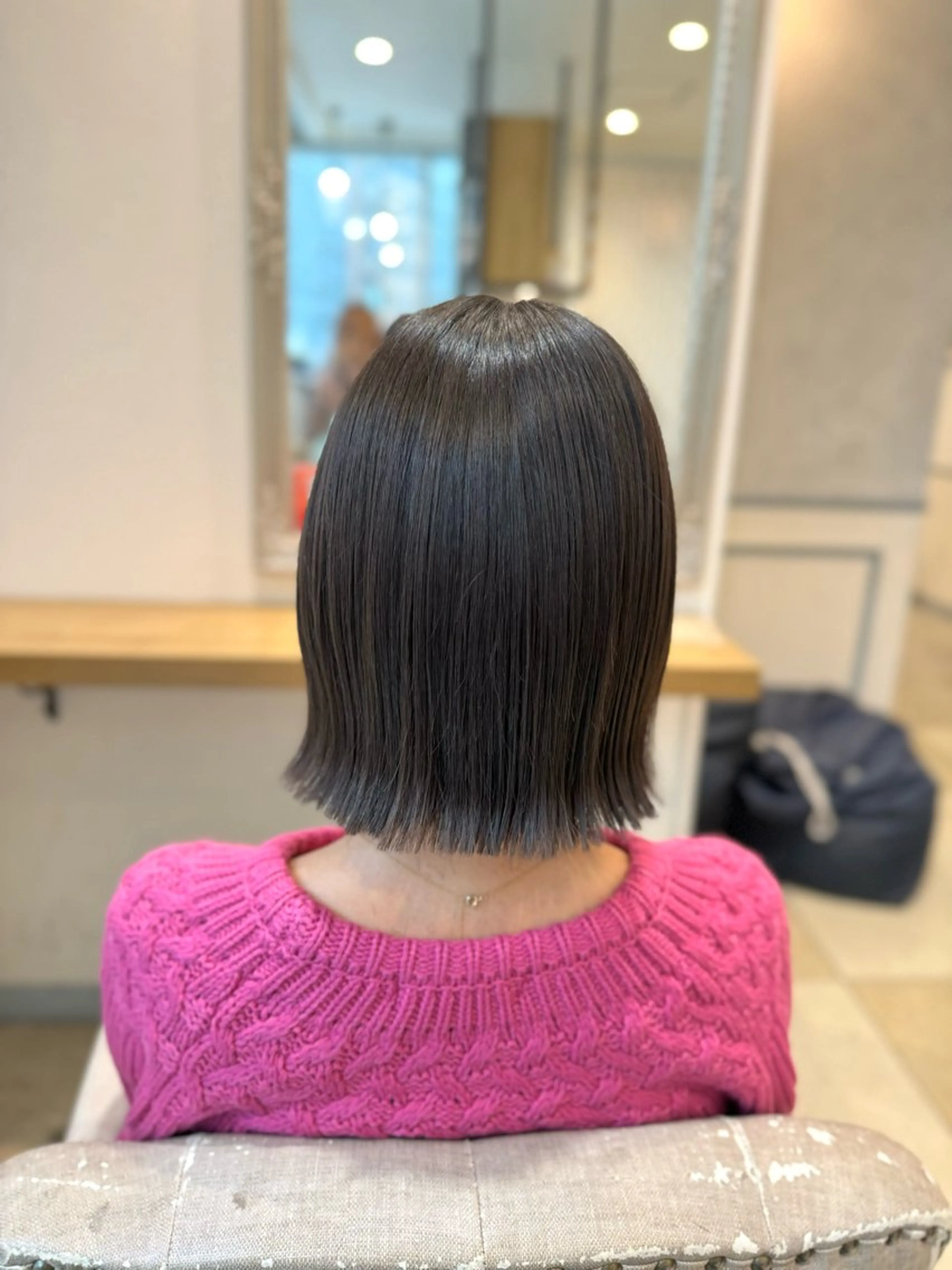 ミディアム ボブ カット ヘアカラー トリートメント ショート/ボブ アンドウ☺︎のヘアスタイル