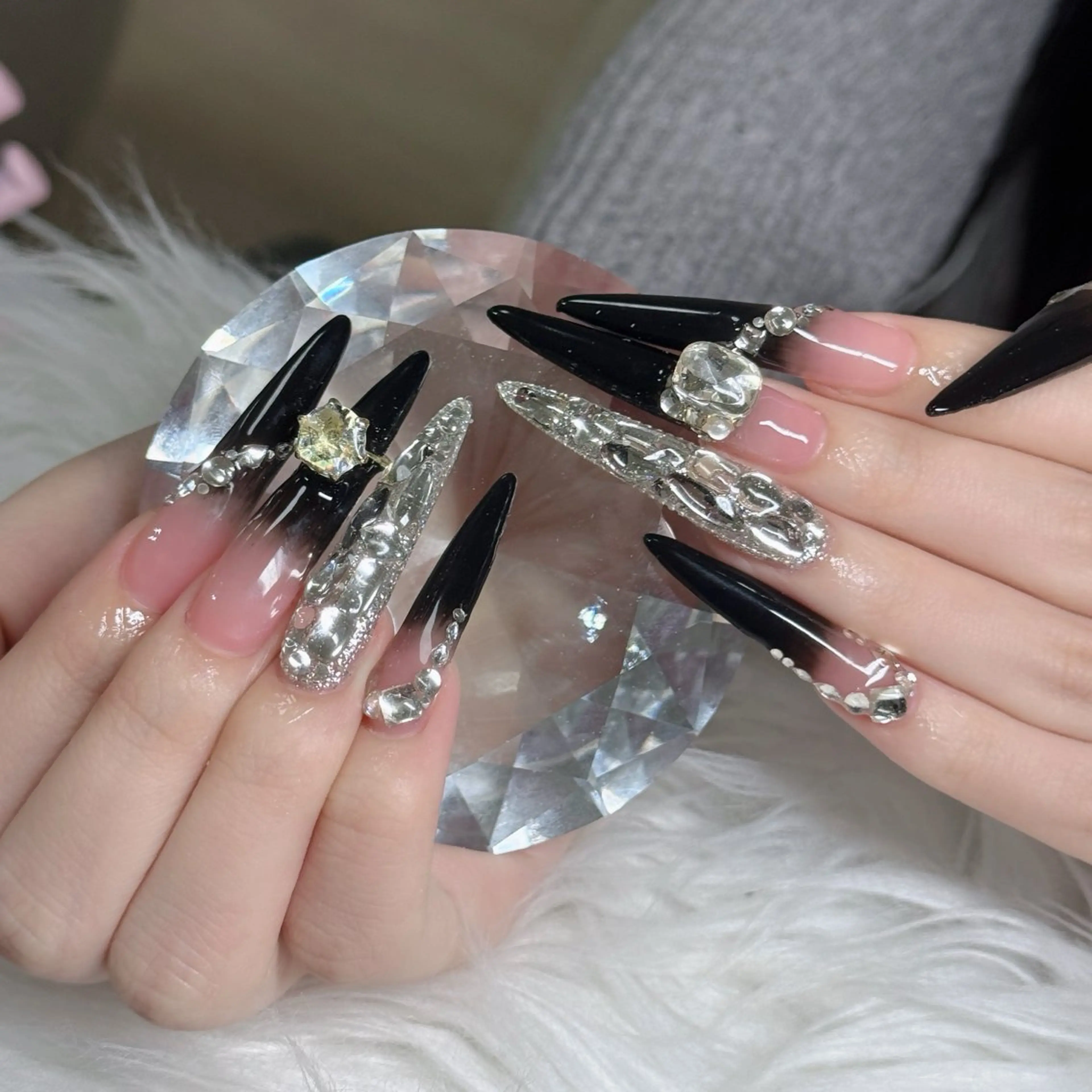 ネイル フットネイル フレンチネイル グラデーション 韓国ネイル ロングネイル ハンドネイル Hani Nail Salonのネイルデザイン