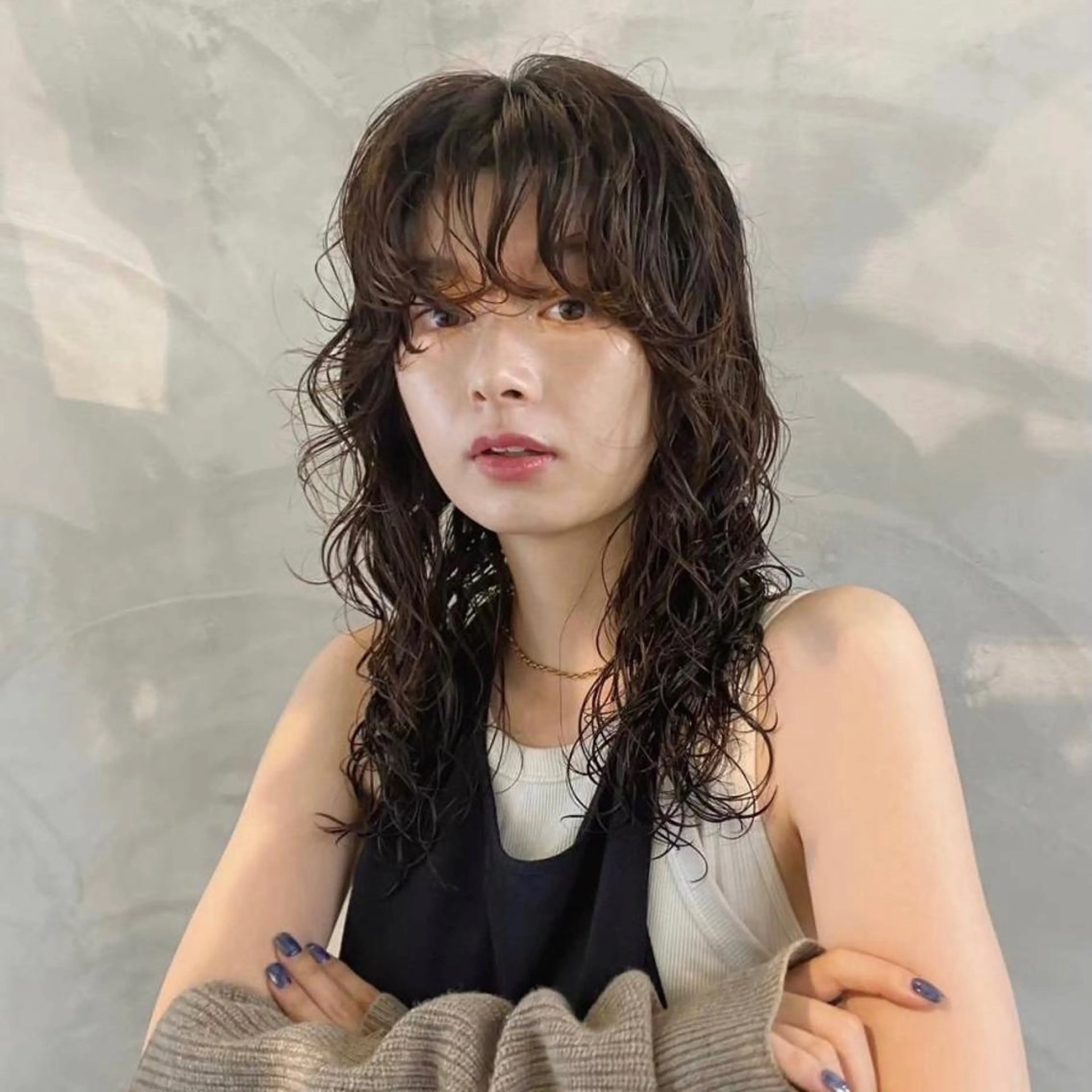 セミロング カラー honoka ikegamiのヘアスタイル