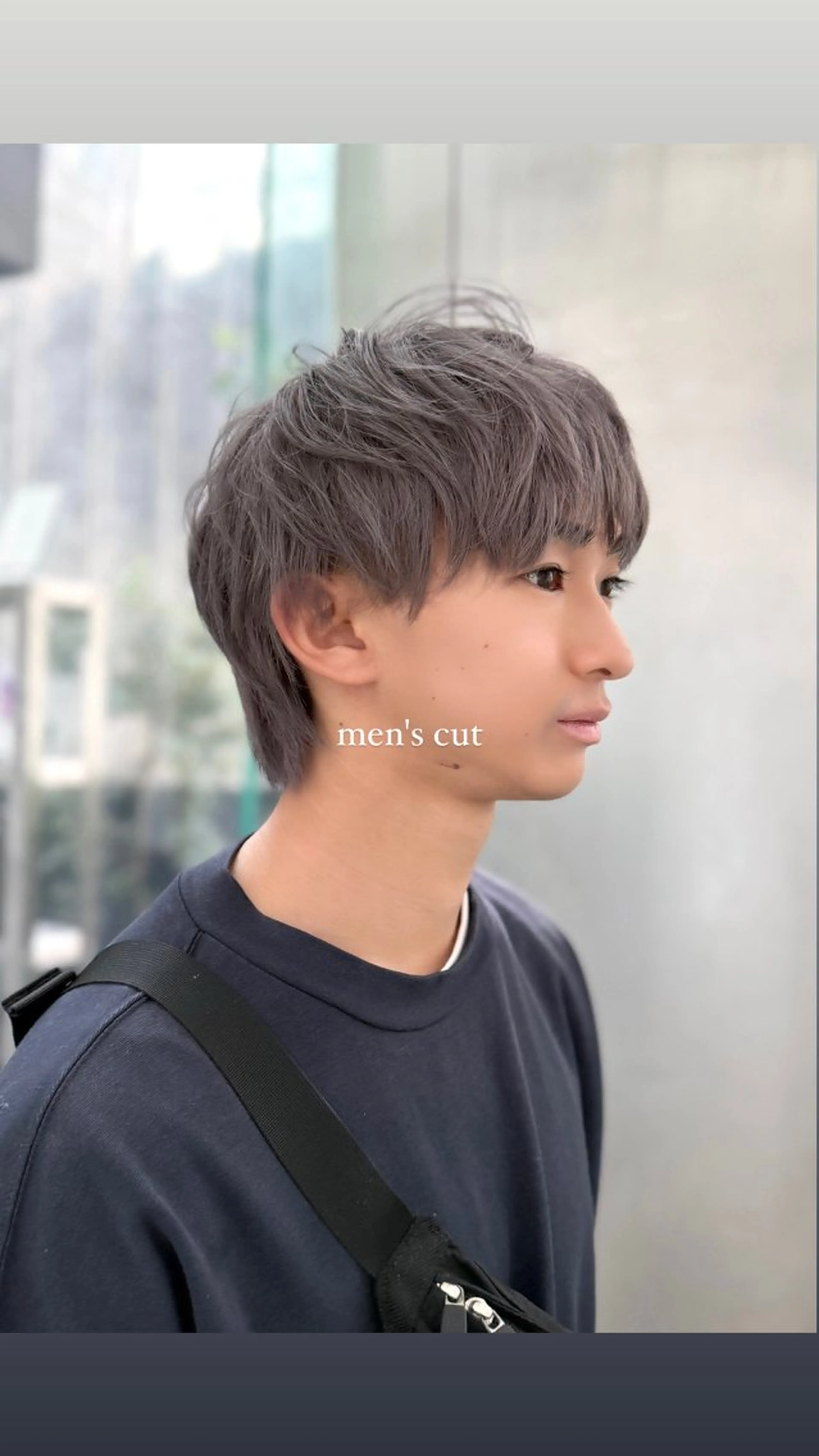 ショート カラー メンズ メンズブリーチ マッシュウルフ マッシュ メンズウルフカット ブリーチ カット ヘアカラー CHERIEブリーチ ダブルカラー　天神のヘアスタイル