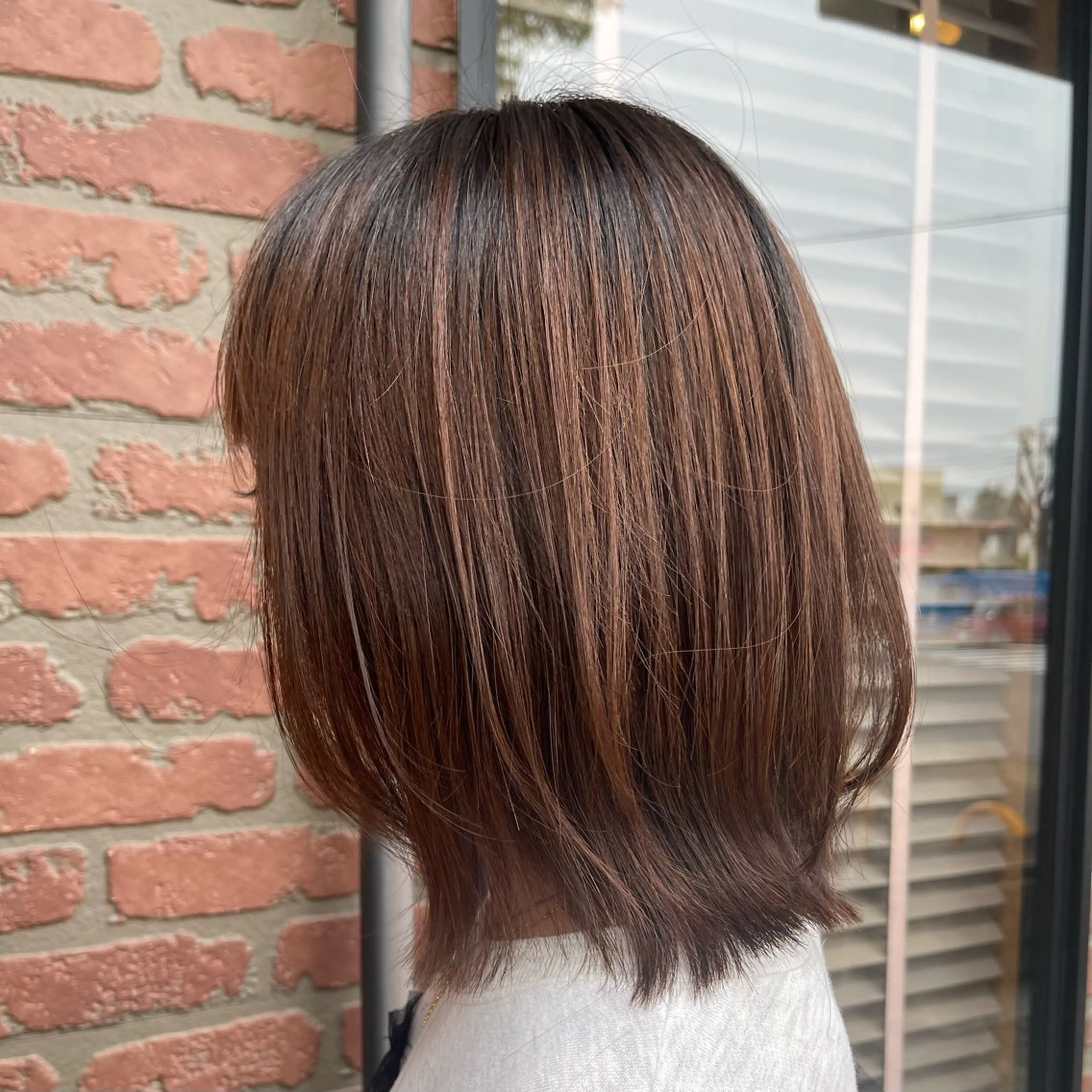 ミディアム ボブ レイヤーカット カット 寺田 さゆみのヘアスタイル