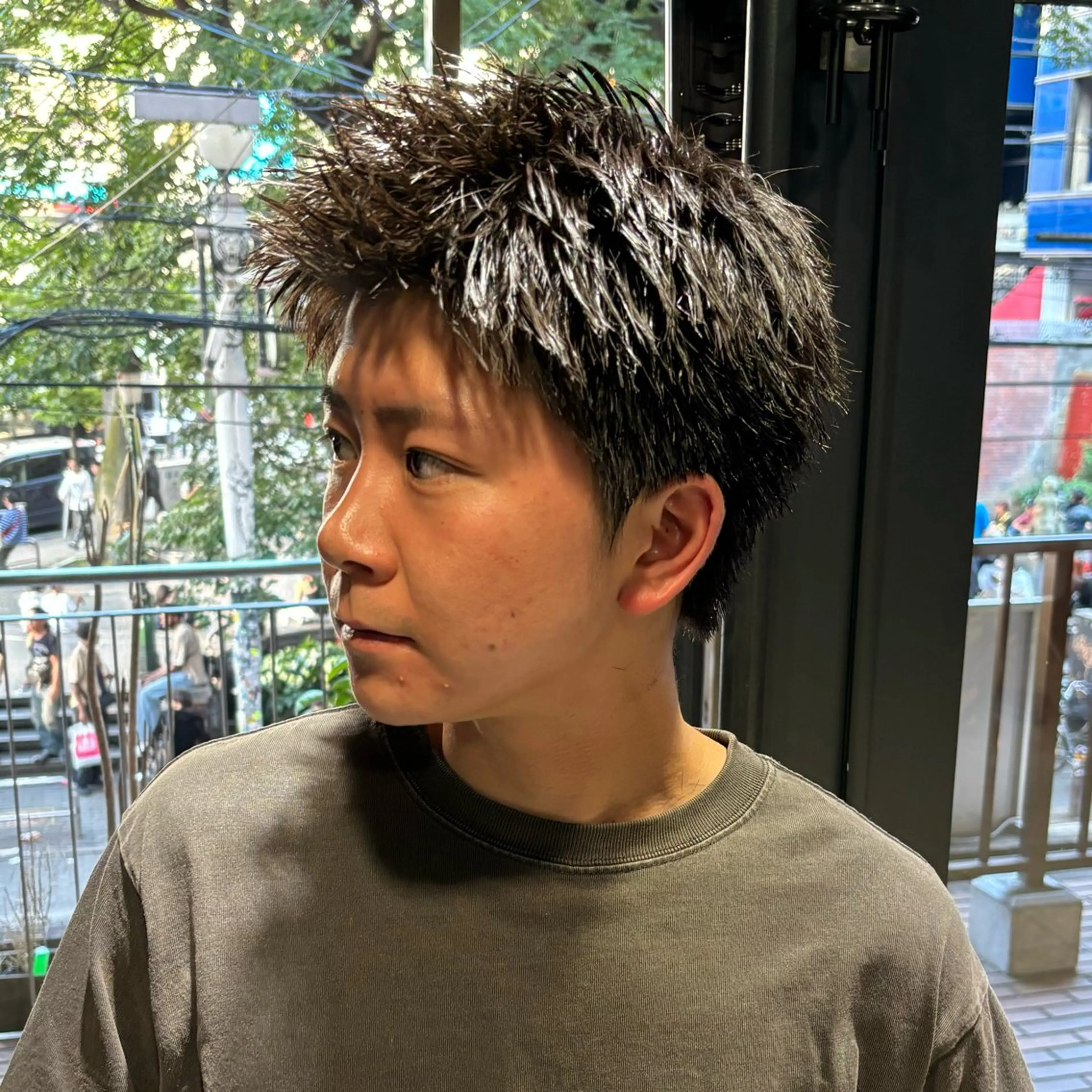 ショート メンズ スパイキーショート ショートヘア カット ヘッドスパ ヘアセット スパイキーショート アメ村【戸兵吏駒】のヘアスタイル