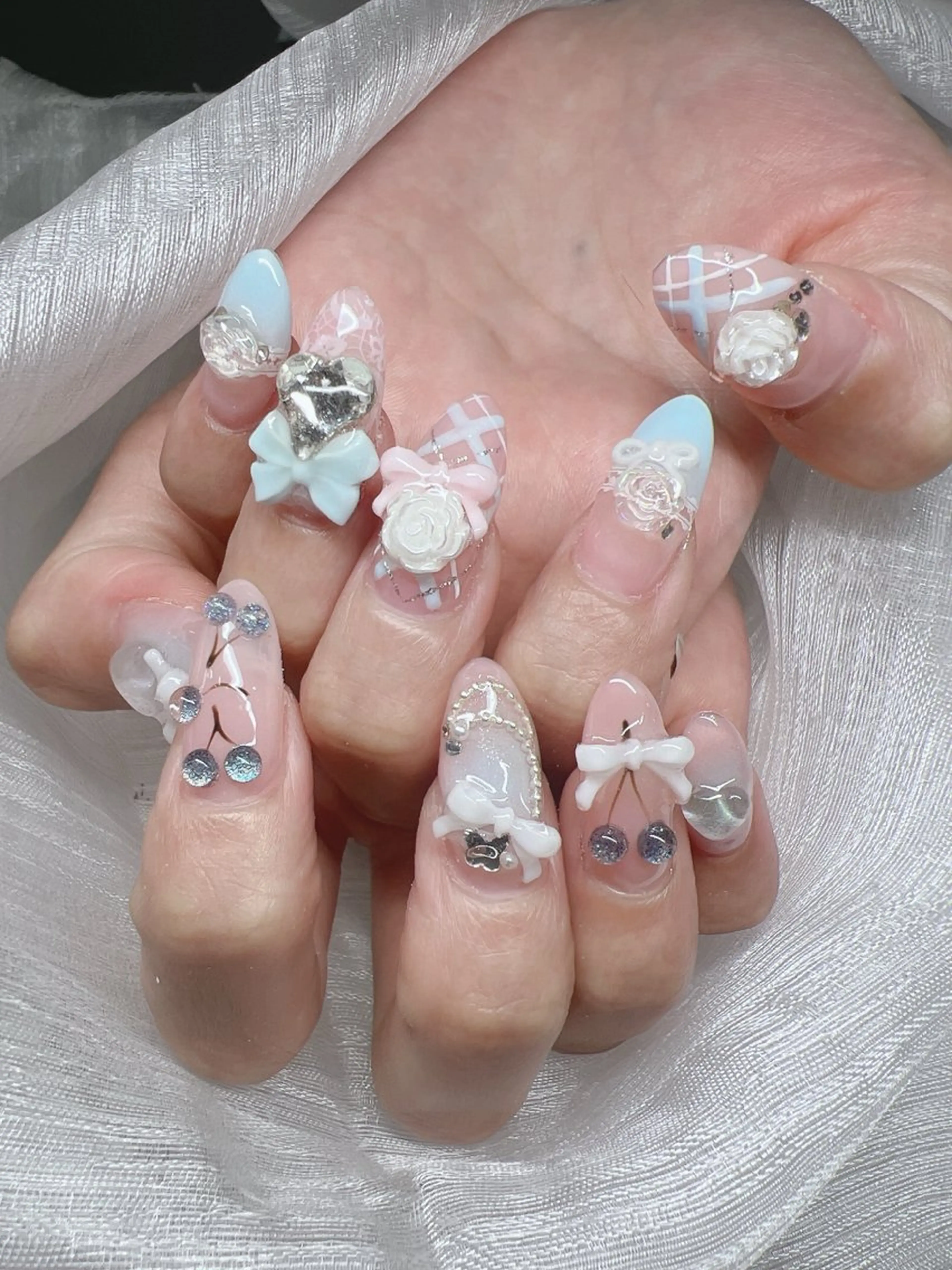 ネイル ハンドネイル Lee Nails チップ長さだし専門店のネイルデザイン