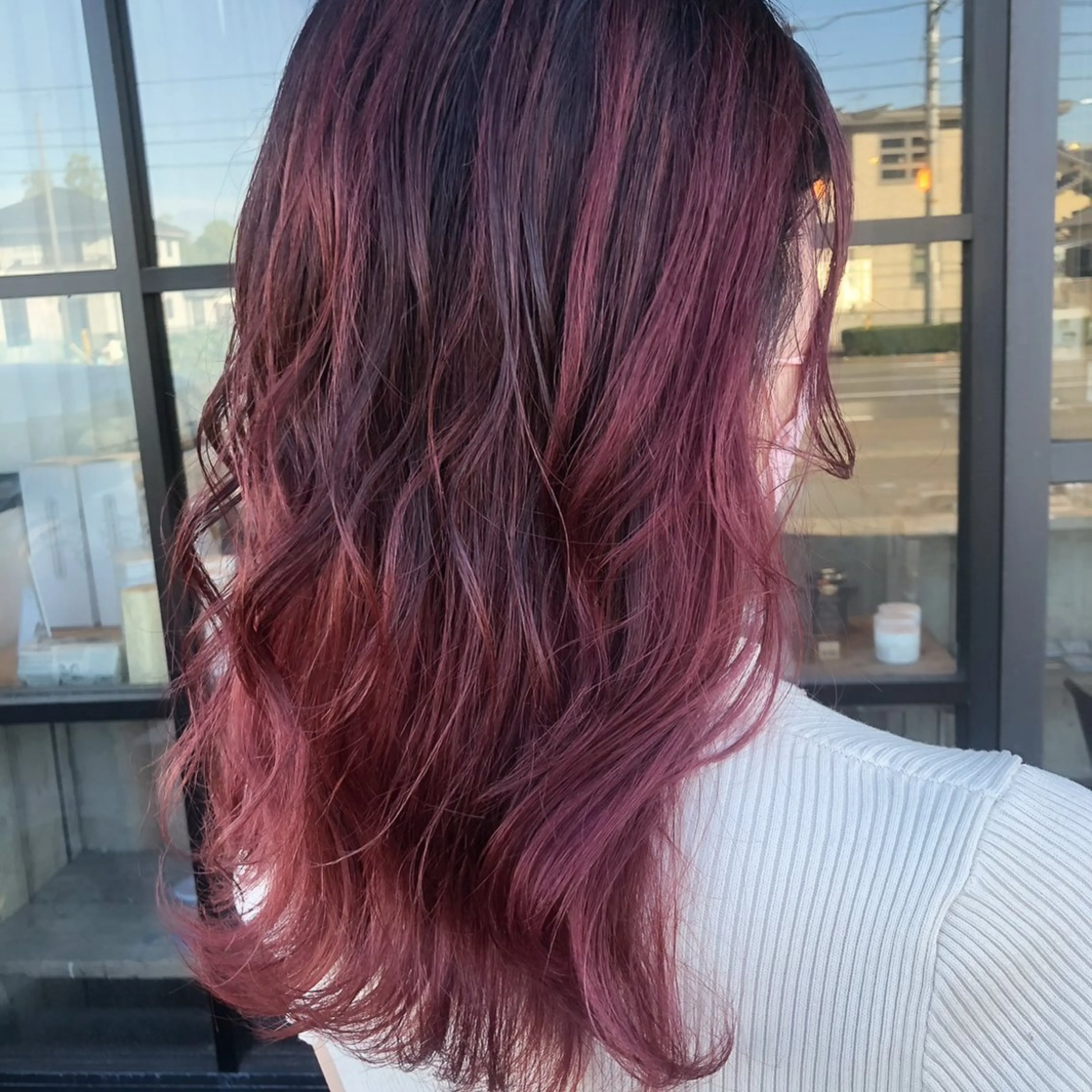 セミロング カラー カット ヘアカラー トリートメント 岸下 理緒のヘアスタイル