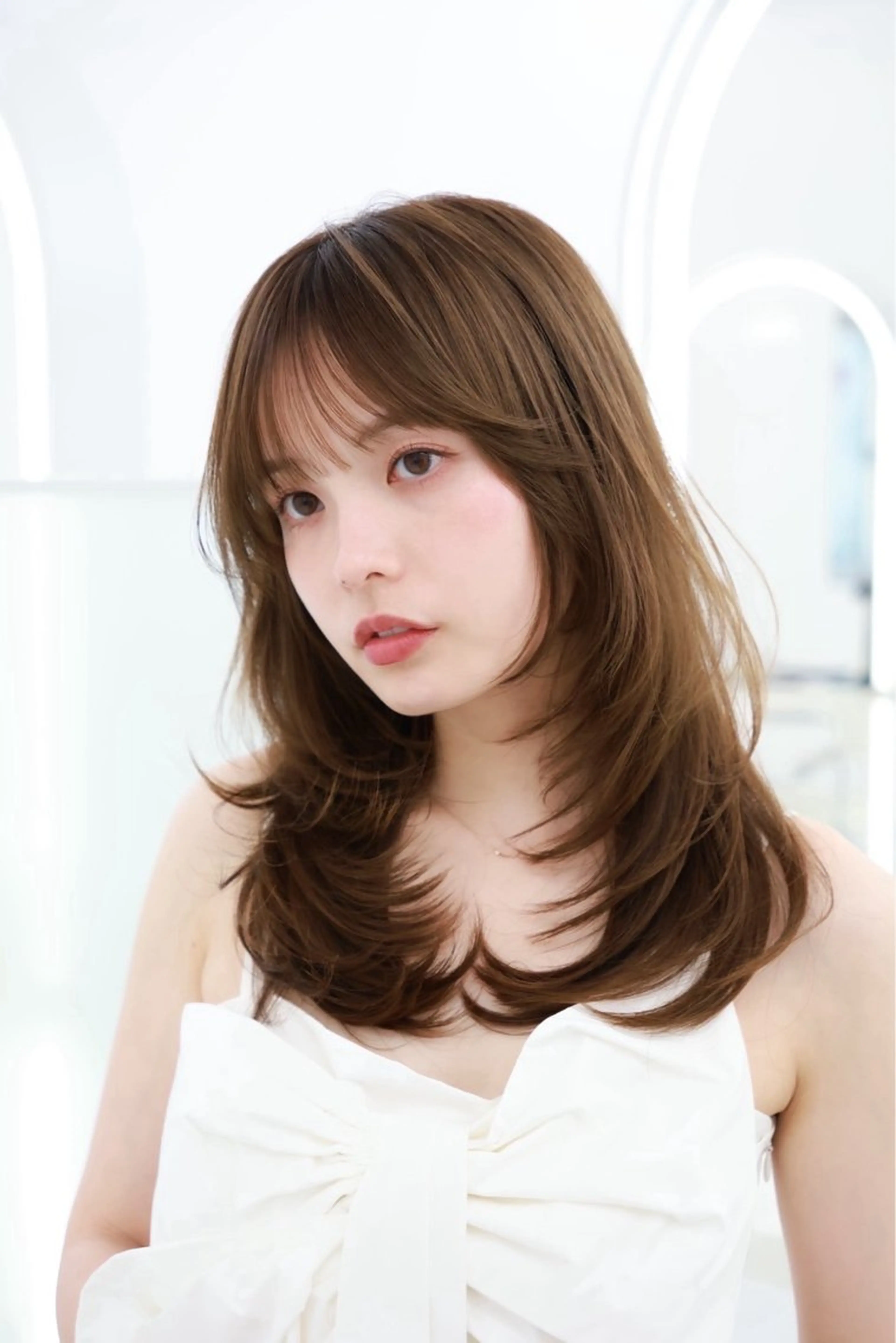 ロング 立川駅/ワンカラー ブリーチなしカラー/のヘアスタイル