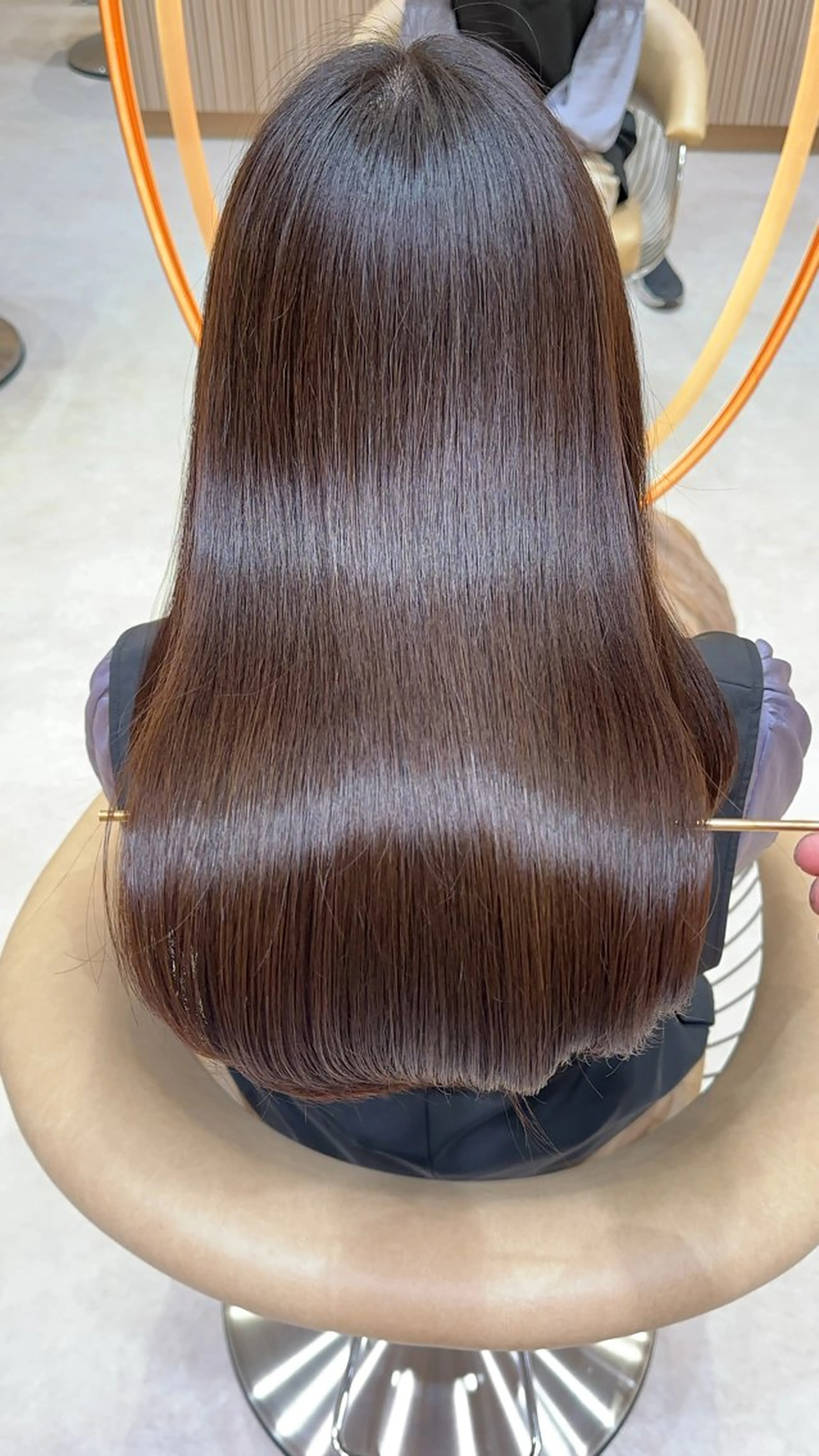 セミロング カラー カット ヘアカラー 縮毛矯正 レイヤー❣️縮毛矯正 川村利幸のヘアスタイル