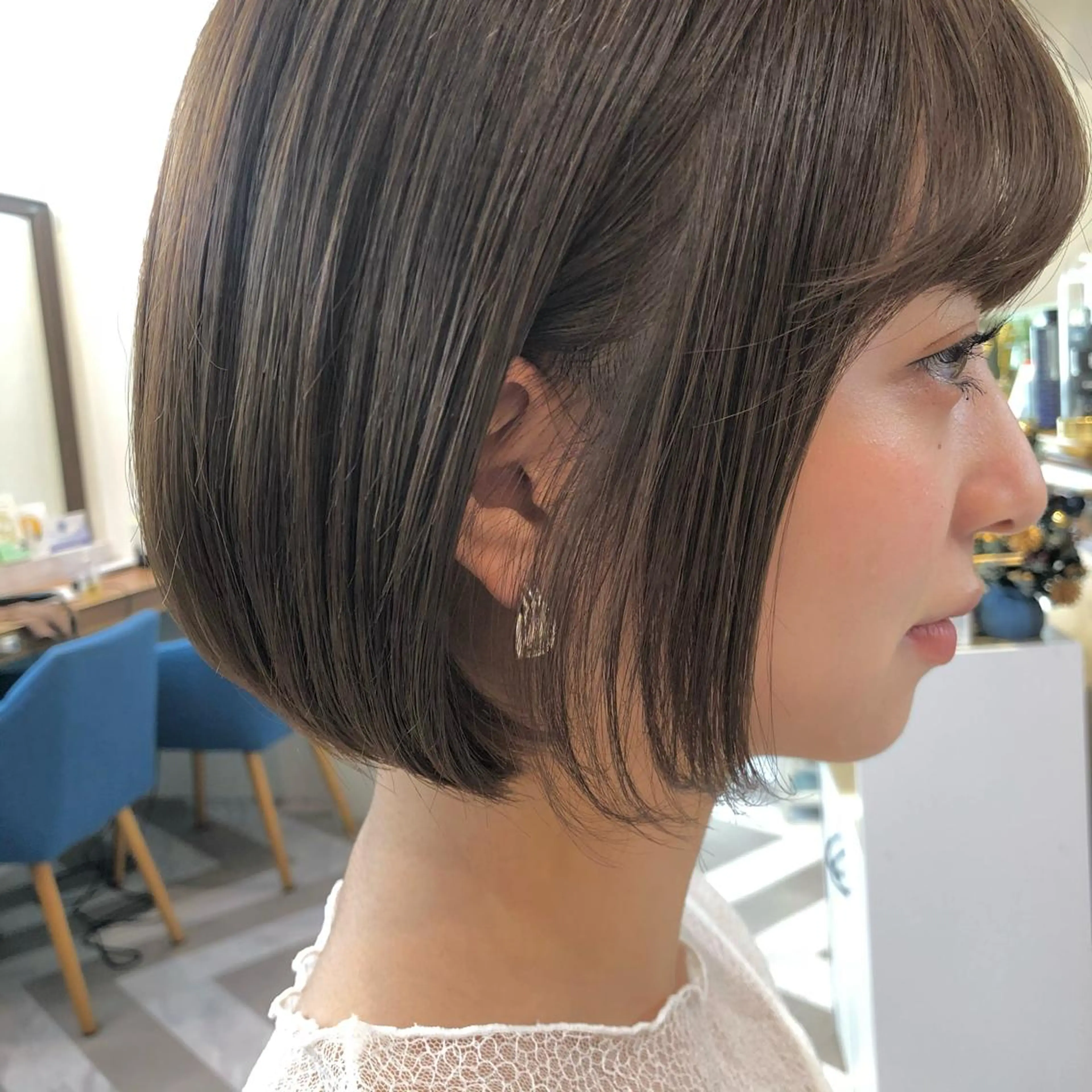 ショート ボブ カット ヘアカラー トリートメント 本田 奈穂美のヘアスタイル