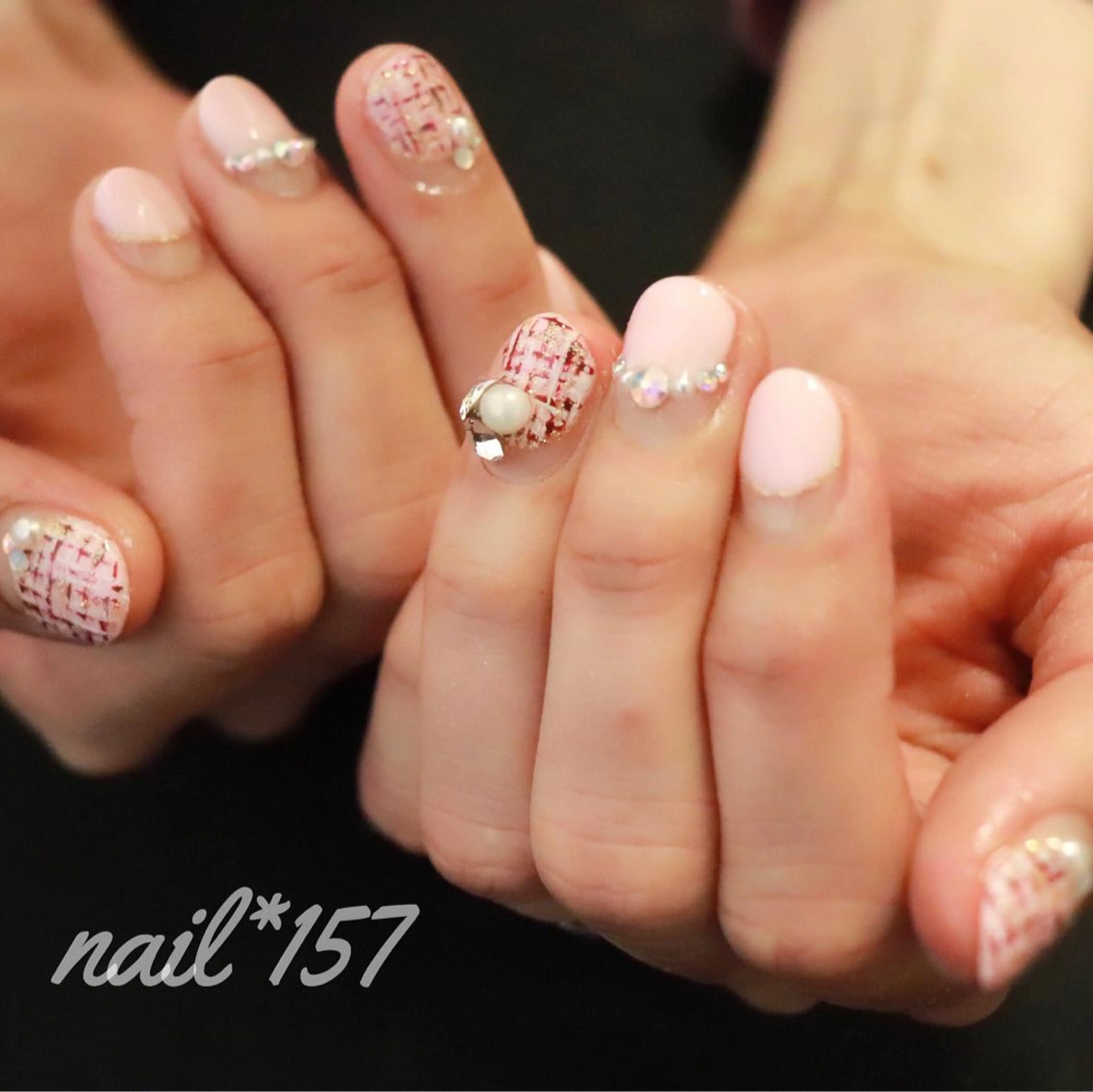 ネイル ツイードネイル nail*157 .のネイルデザイン