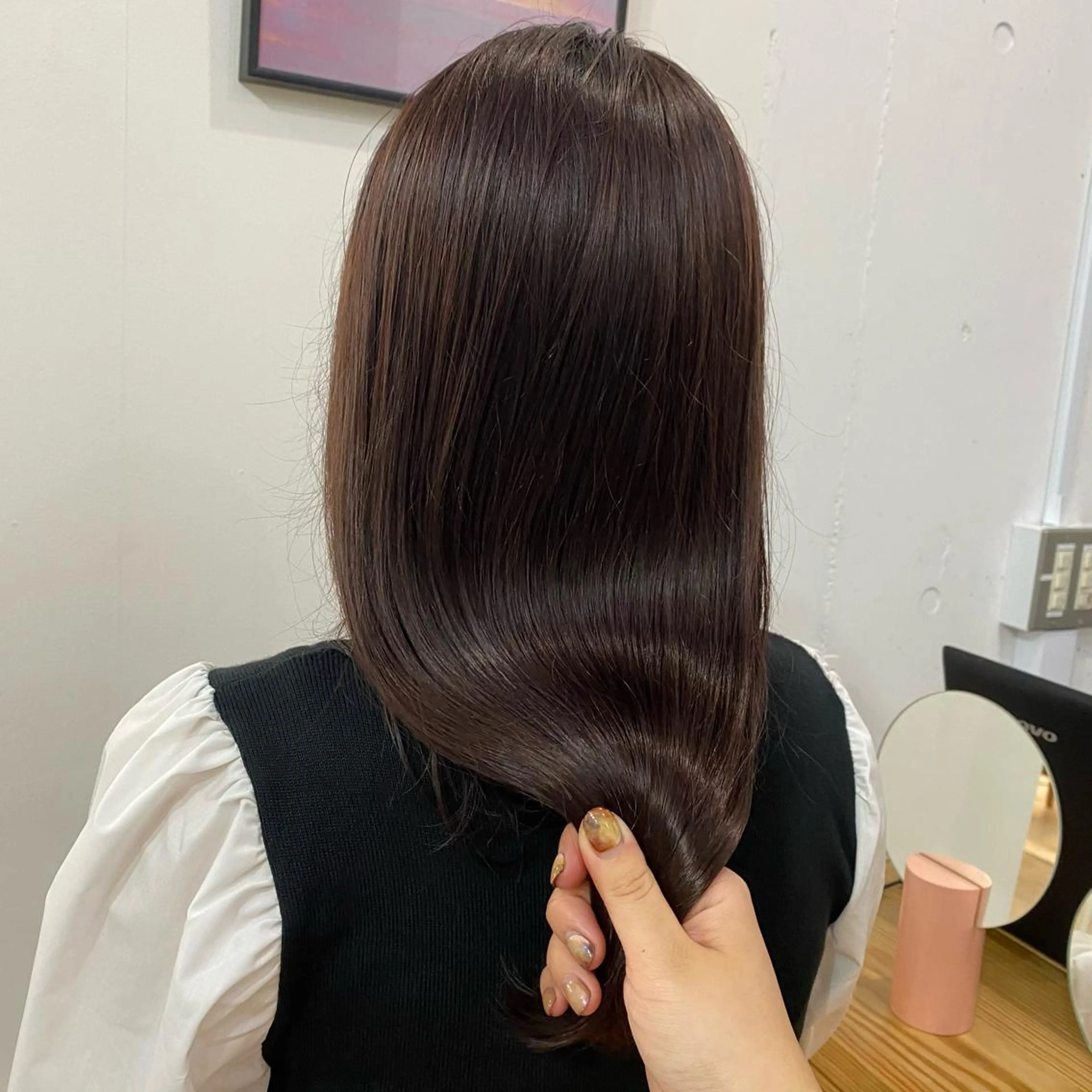 セミロング カラー 🪭risa 暖色/レイヤー🪭のヘアスタイル