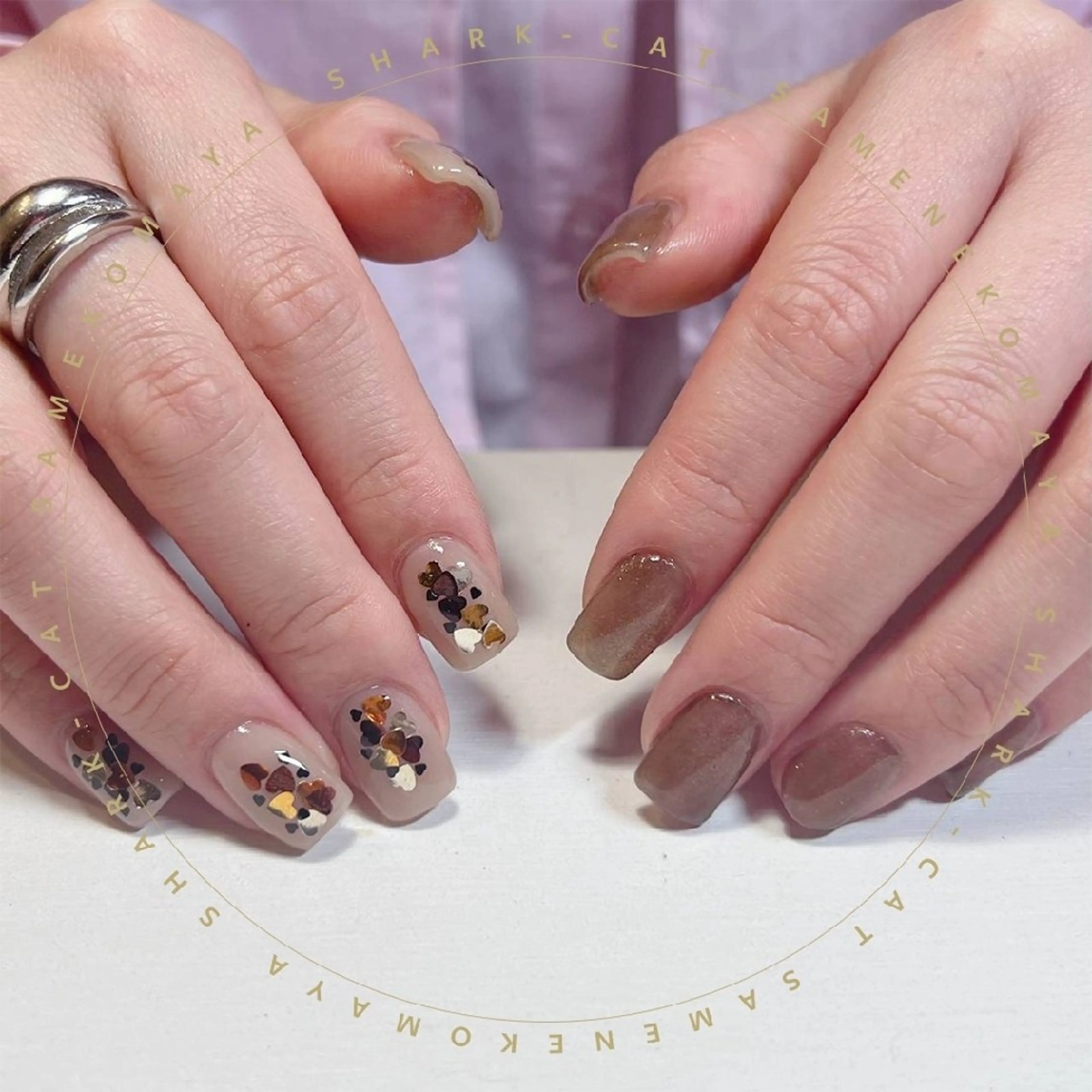 ネイル サメ猫 マーヤのネイルデザイン
