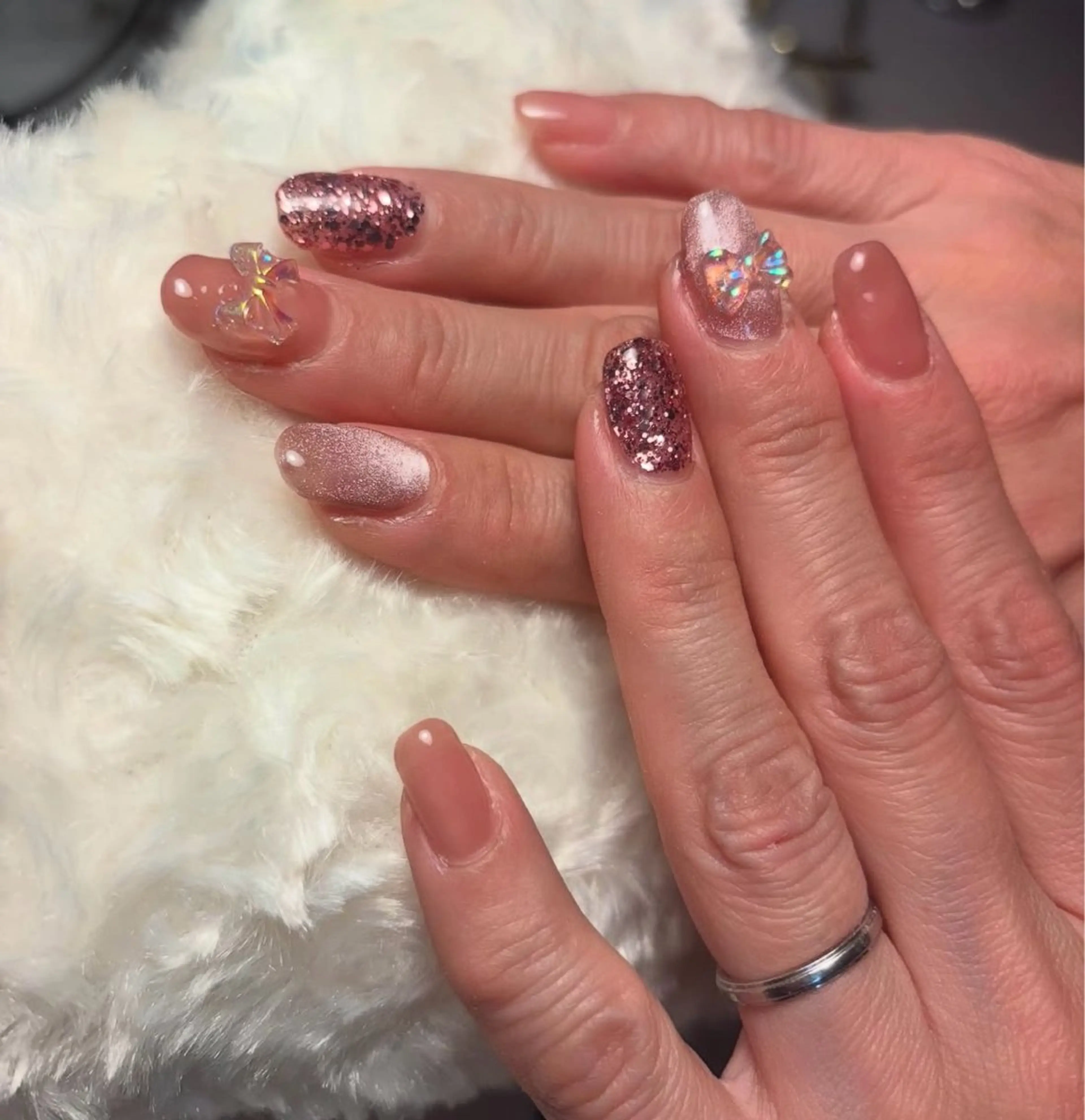 ネイル フラッシュネイル フットネイル フレンチネイル ジェルネイル ガラスフレンチ Nail salon Natulalのネイルデザイン