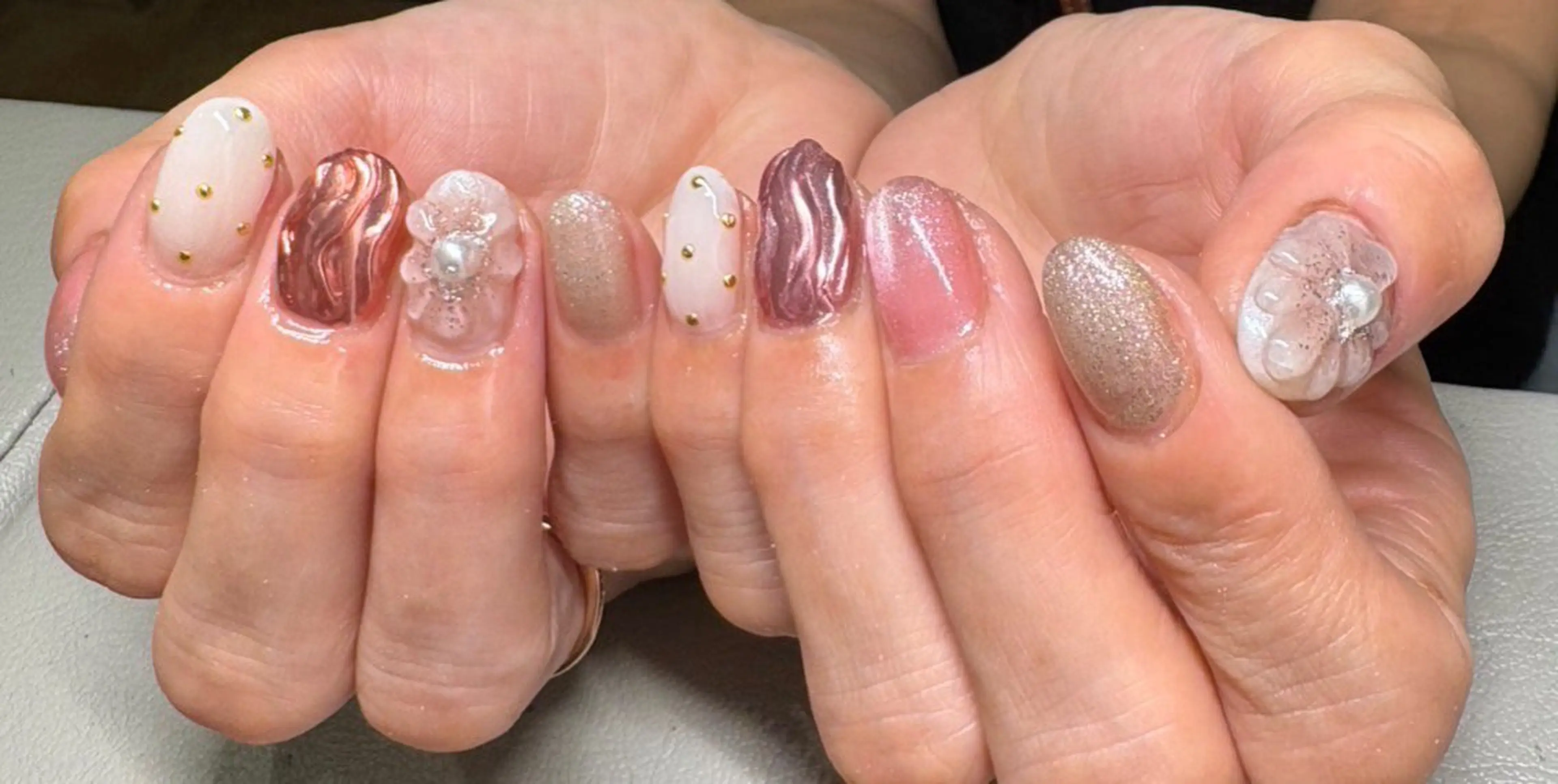 ネイル 持ち込み ハンドネイル Chaleur fleurのネイルデザイン