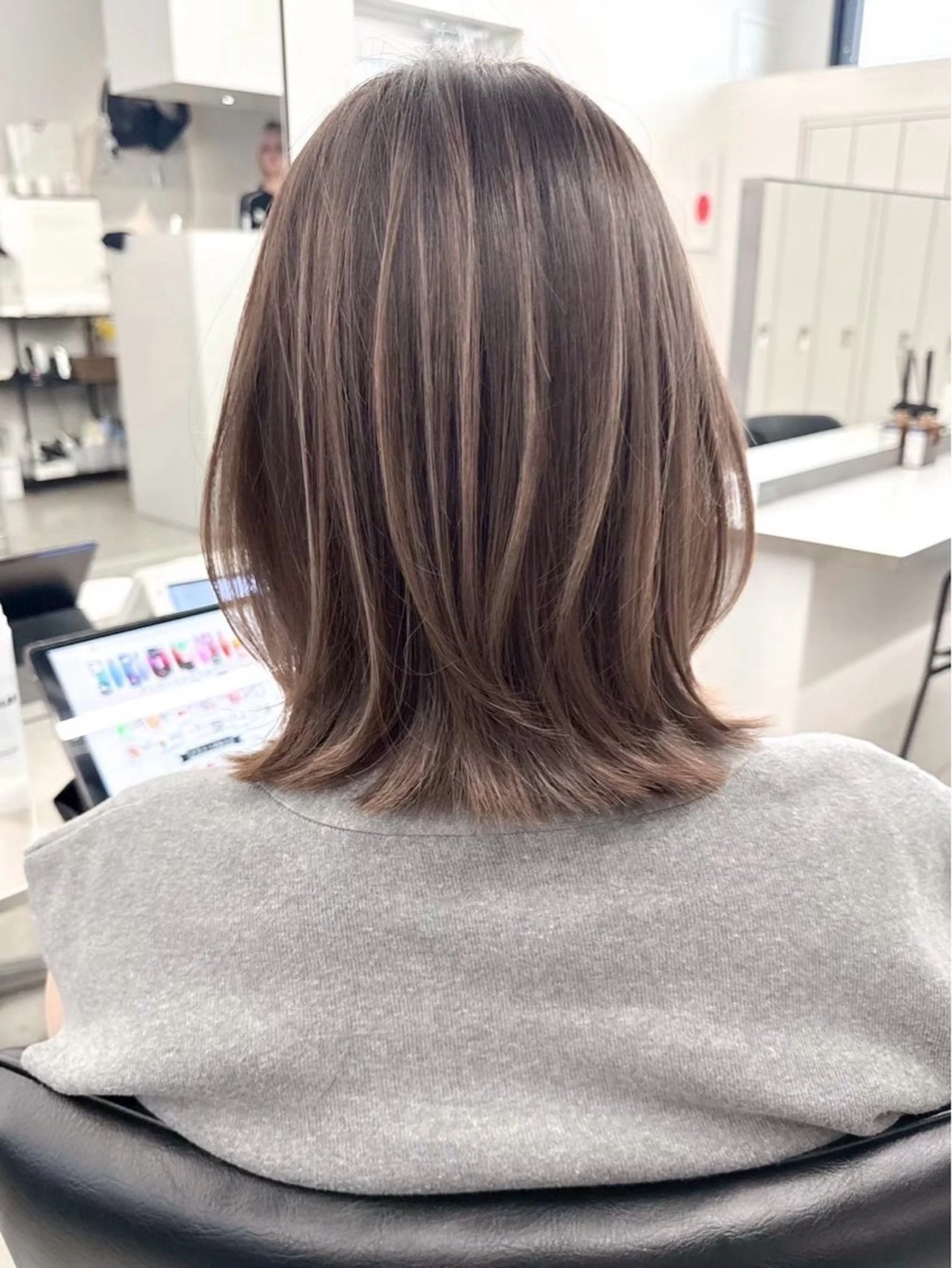 ミディアム カラー ヘアカラー ハイライト/レイヤー 河原町/Manatoのヘアスタイル