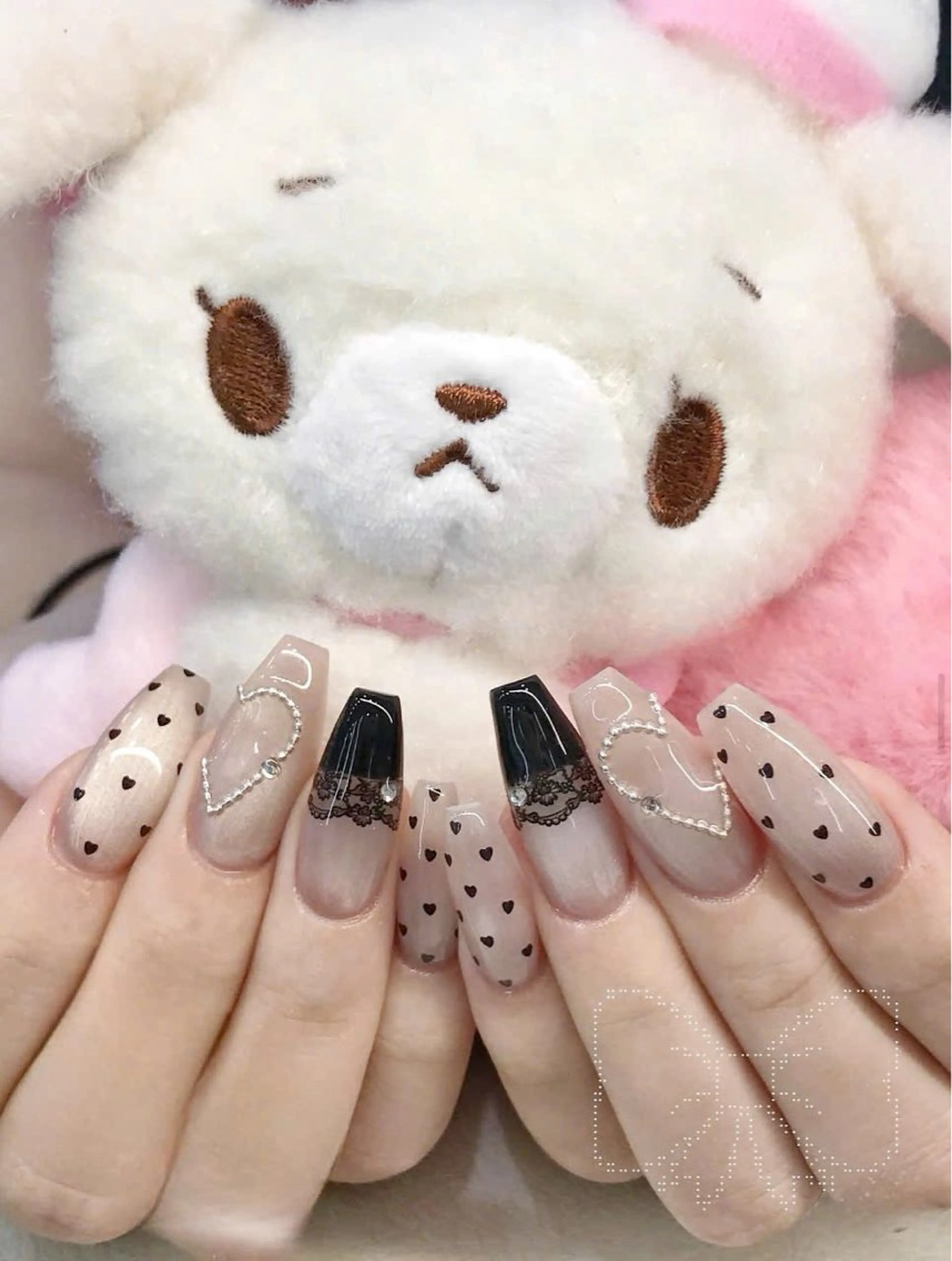 ネイル フレンチネイル キラキラネイル マグネットネイル ミラーネイル ニュアンスネイル ハンドネイル Lina所属・MeiMei Nail モデル募集のネイルデザイン