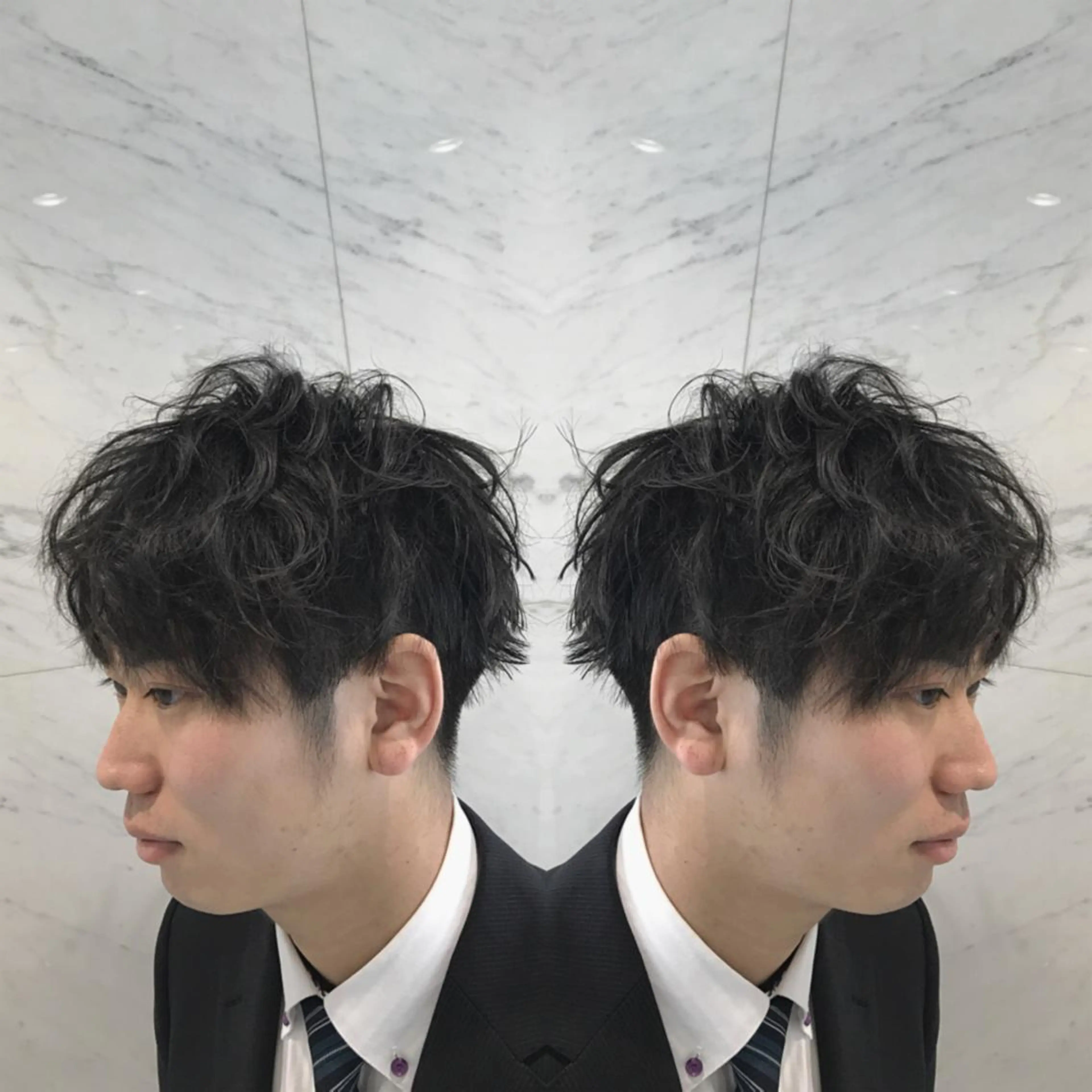 ショート カラー メンズ カット ヘアカラー トリートメント cecil hair所属・重政 和樹のヘアスタイル