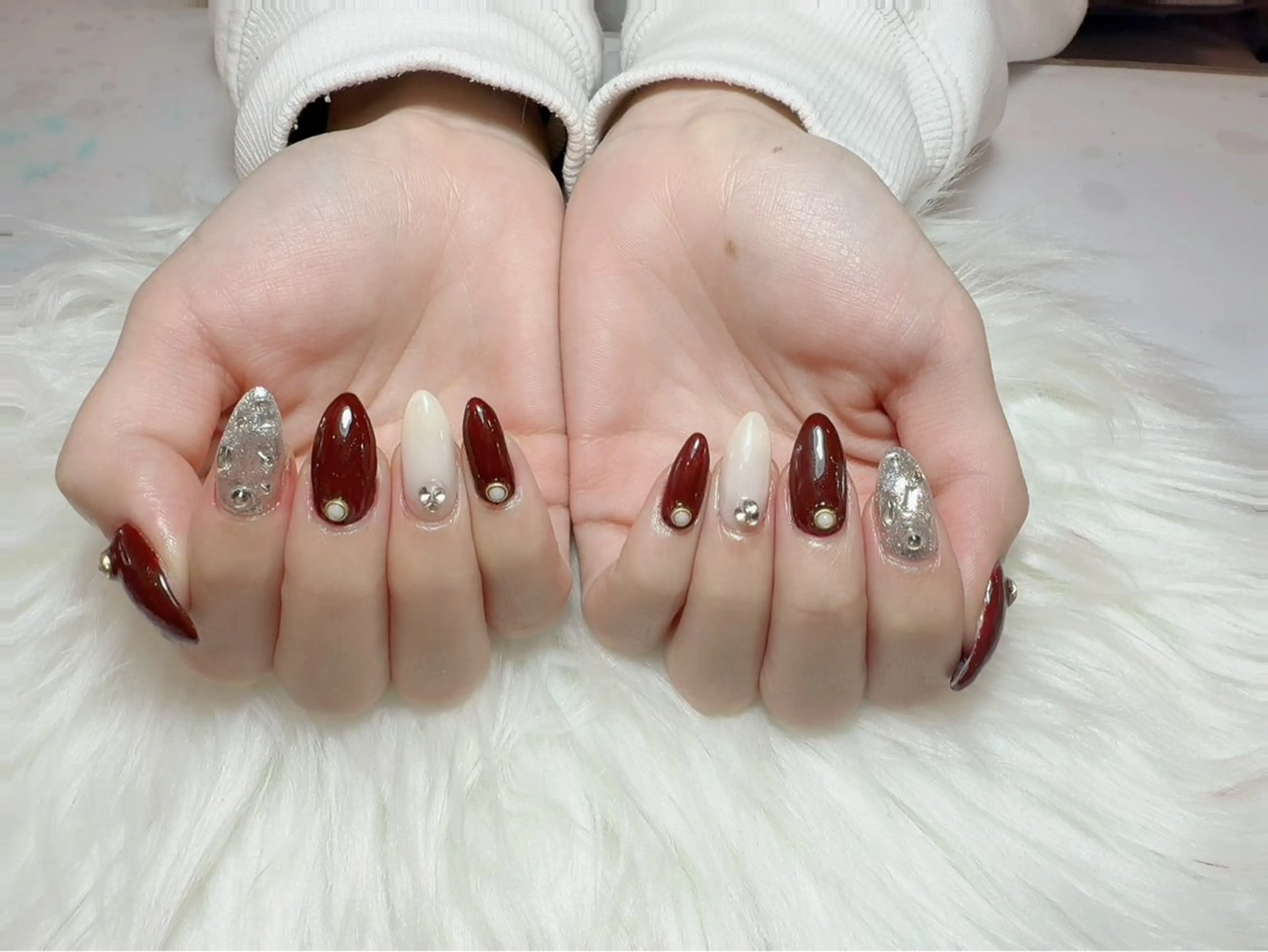 ネイル アートネイル ジェルネイル グラデーション キラキラネイル 韓国ネイル MIYU．nail Mariaのネイルデザイン