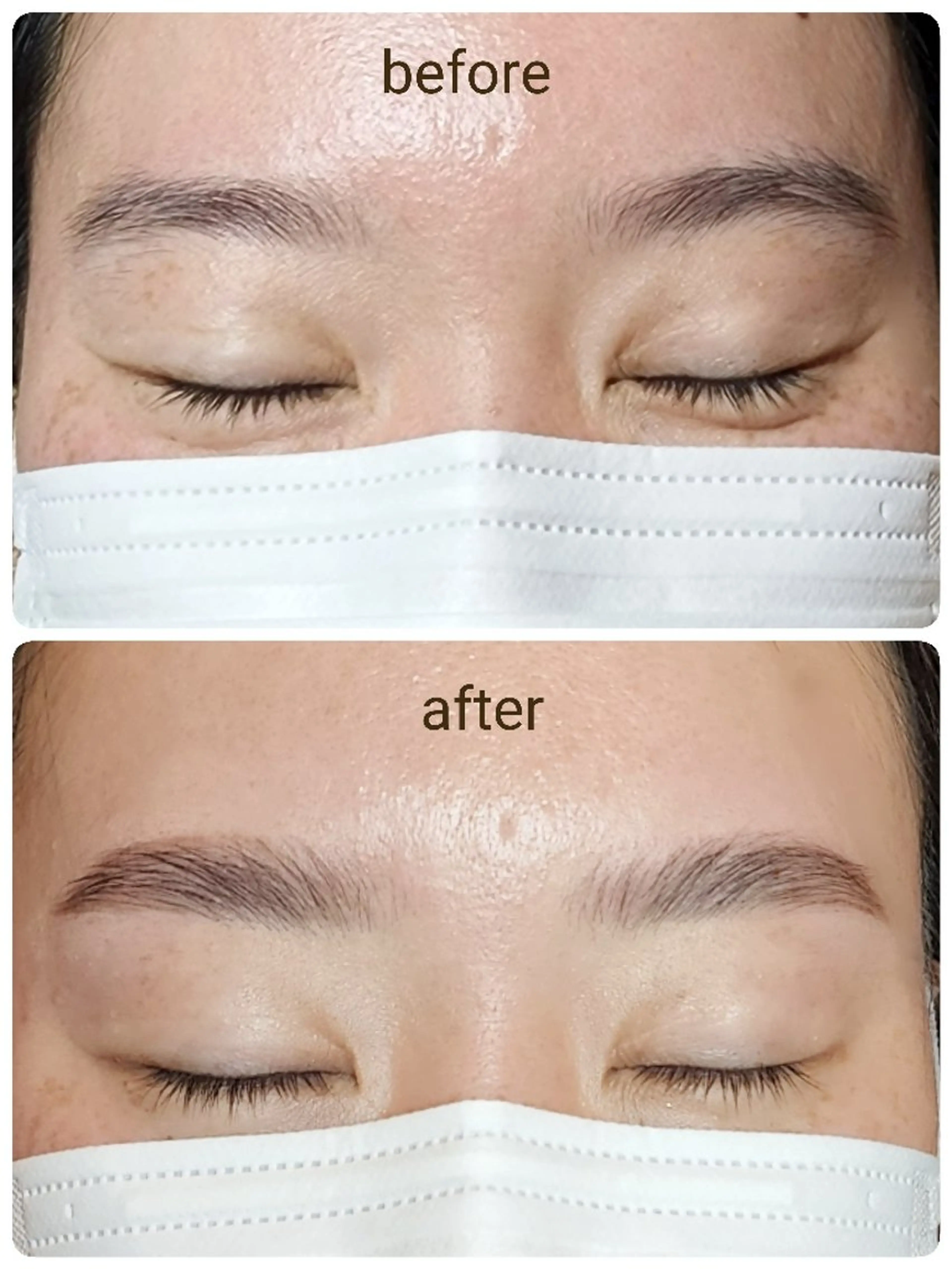 【レディース/パリブロウリフト】眉毛パーマ+眉周りワックス脱毛+アイブロウ化粧仕上げの写真