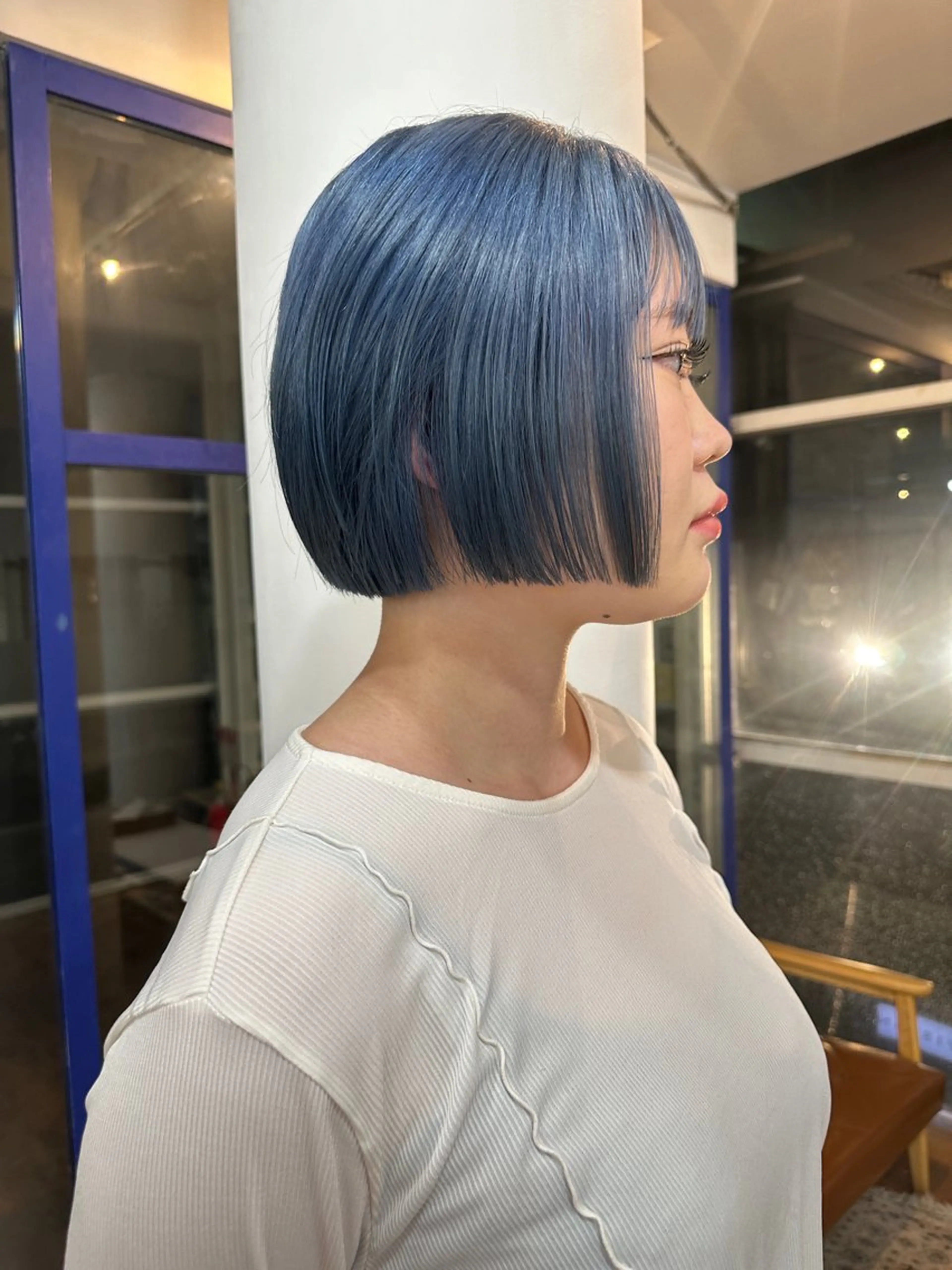 ショート カラー ボブ 磯　亜由香🌼 ブリーチ/ボブカットのヘアスタイル