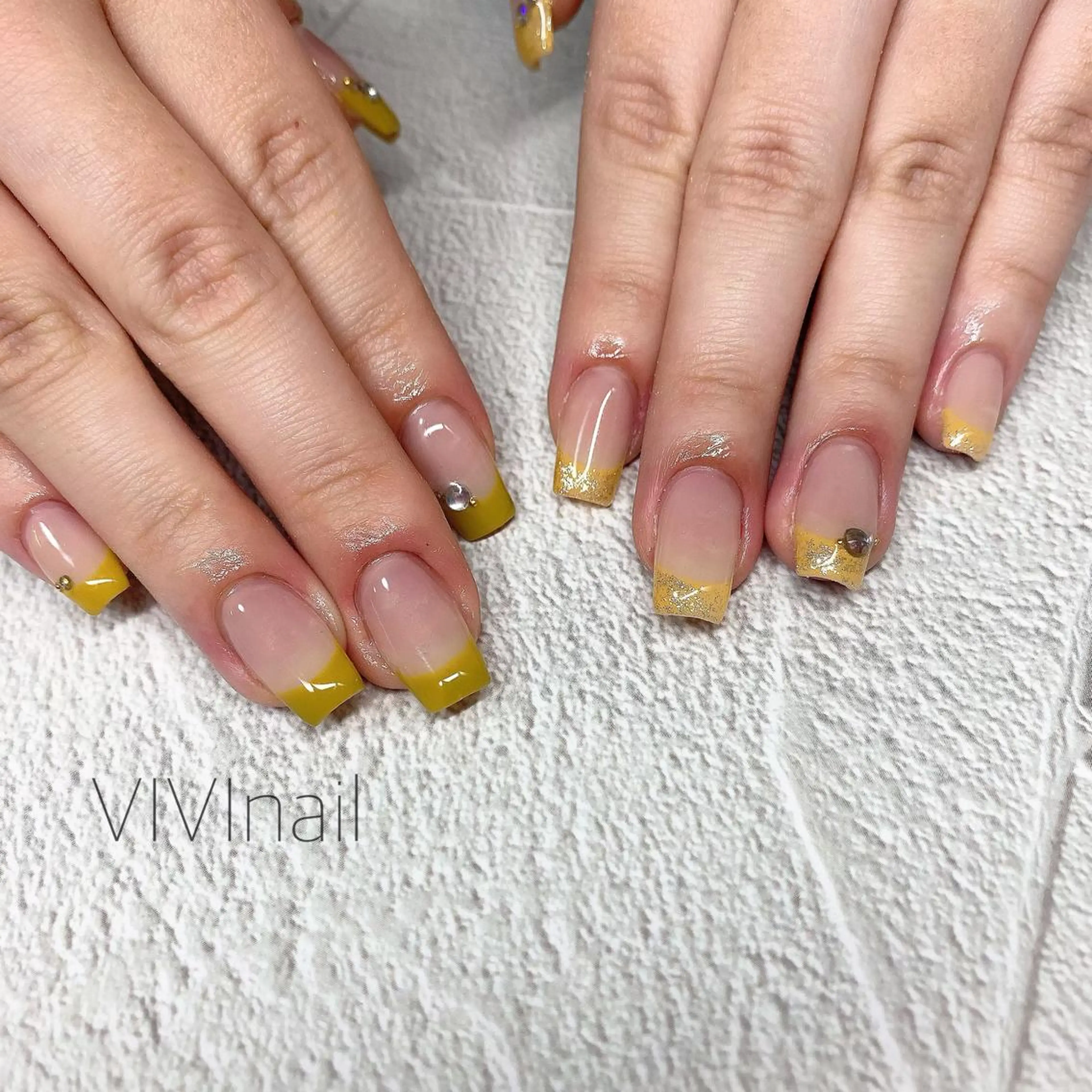 ネイル フレンチネイル 春ネイル ハンドネイル vivi nailのネイルデザイン