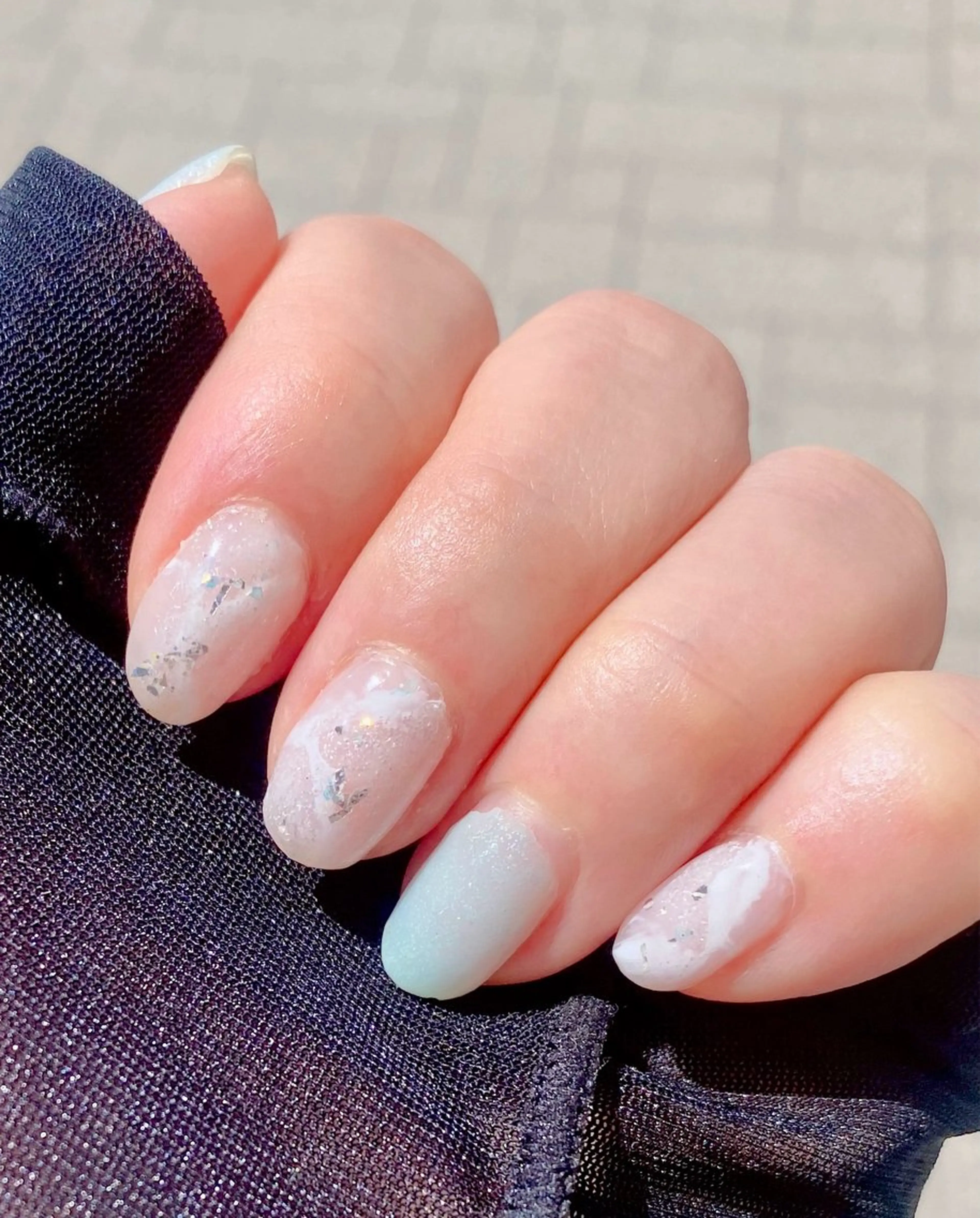 ネイル ラメ(グリッター) ニュアンスネイル Nail Salon K 🧸美爪育成のネイルデザイン