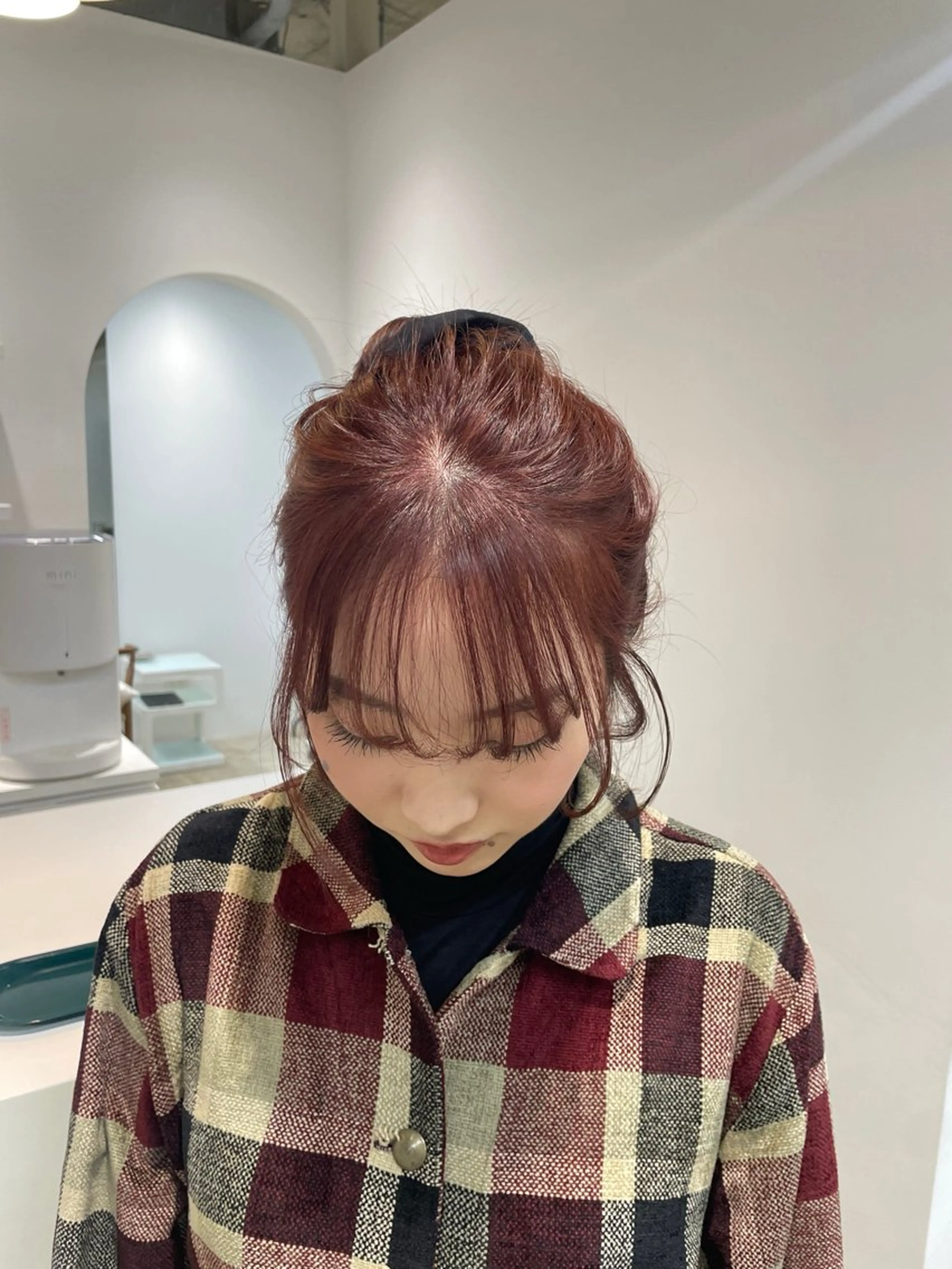 ロング カラー ブラウンカラー ピンクカラー ピンクブラウン ヘアカラー トリートメント H I ＮＡのヘアスタイル