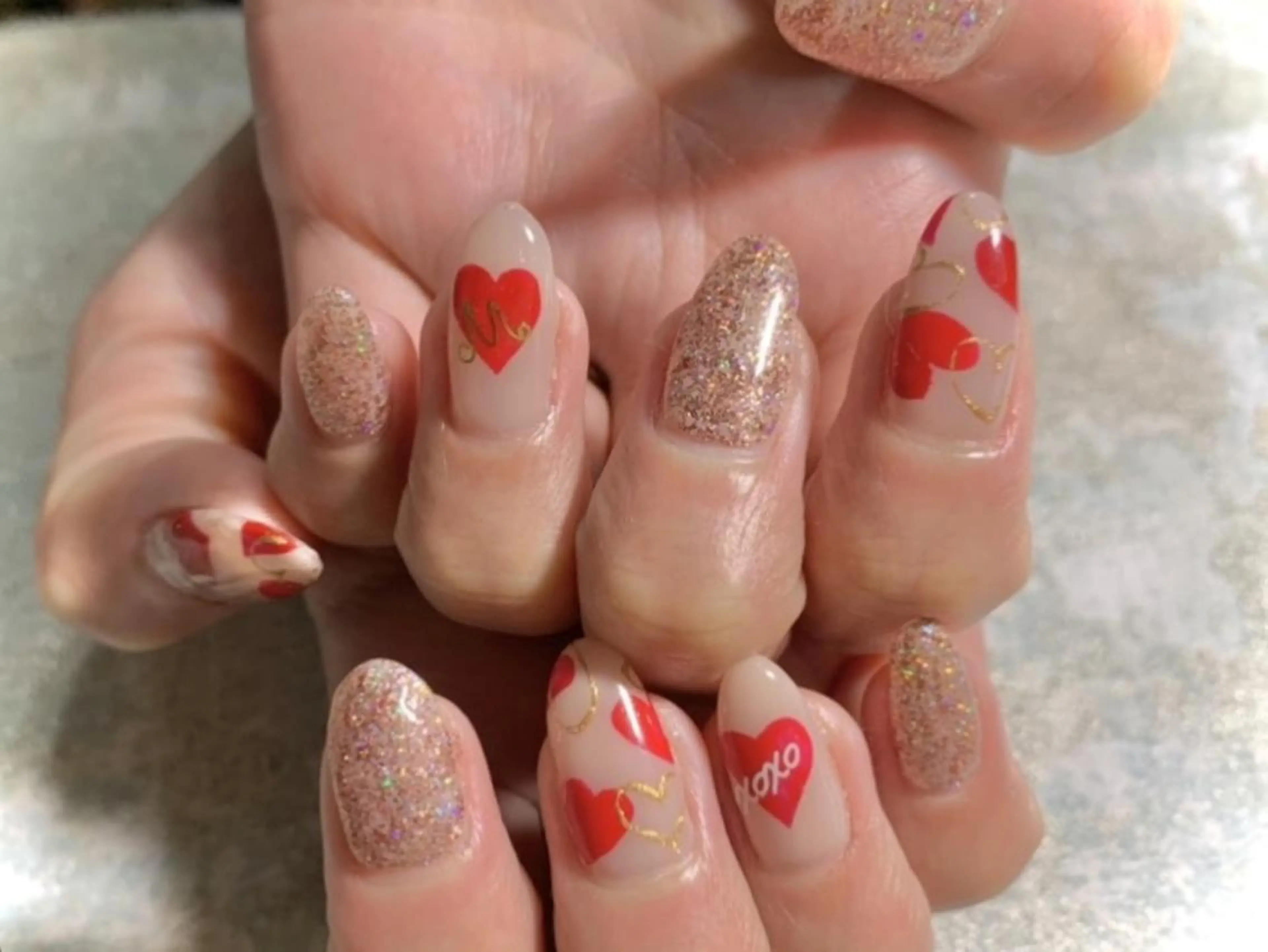 ネイル バレンタイン ハンドネイル ハンドケア Eden　private nail saron所属・Eden ♾️のネイルデザイン