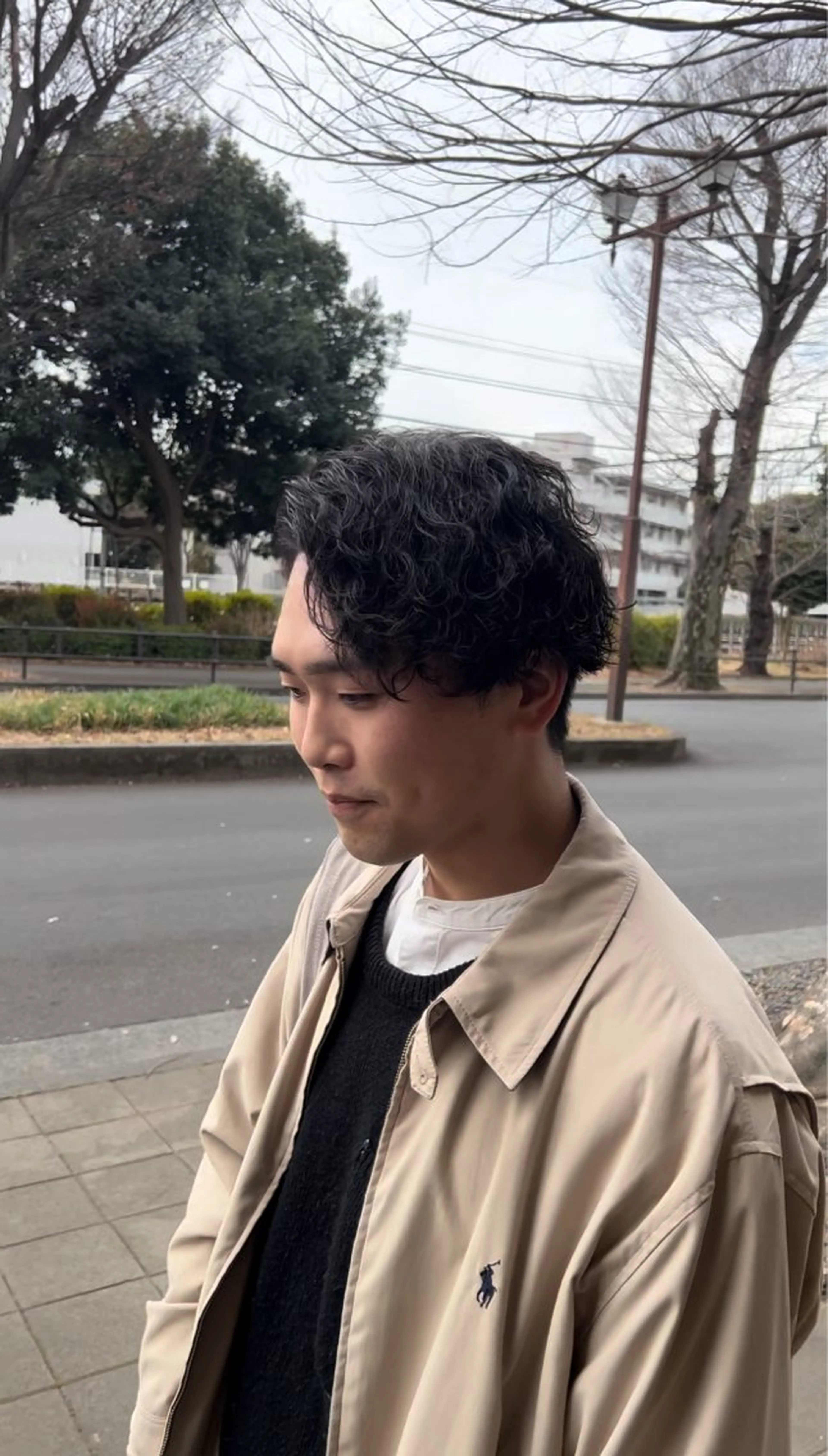 men'sカット＋眉カット＋波巻きスパイラルの写真